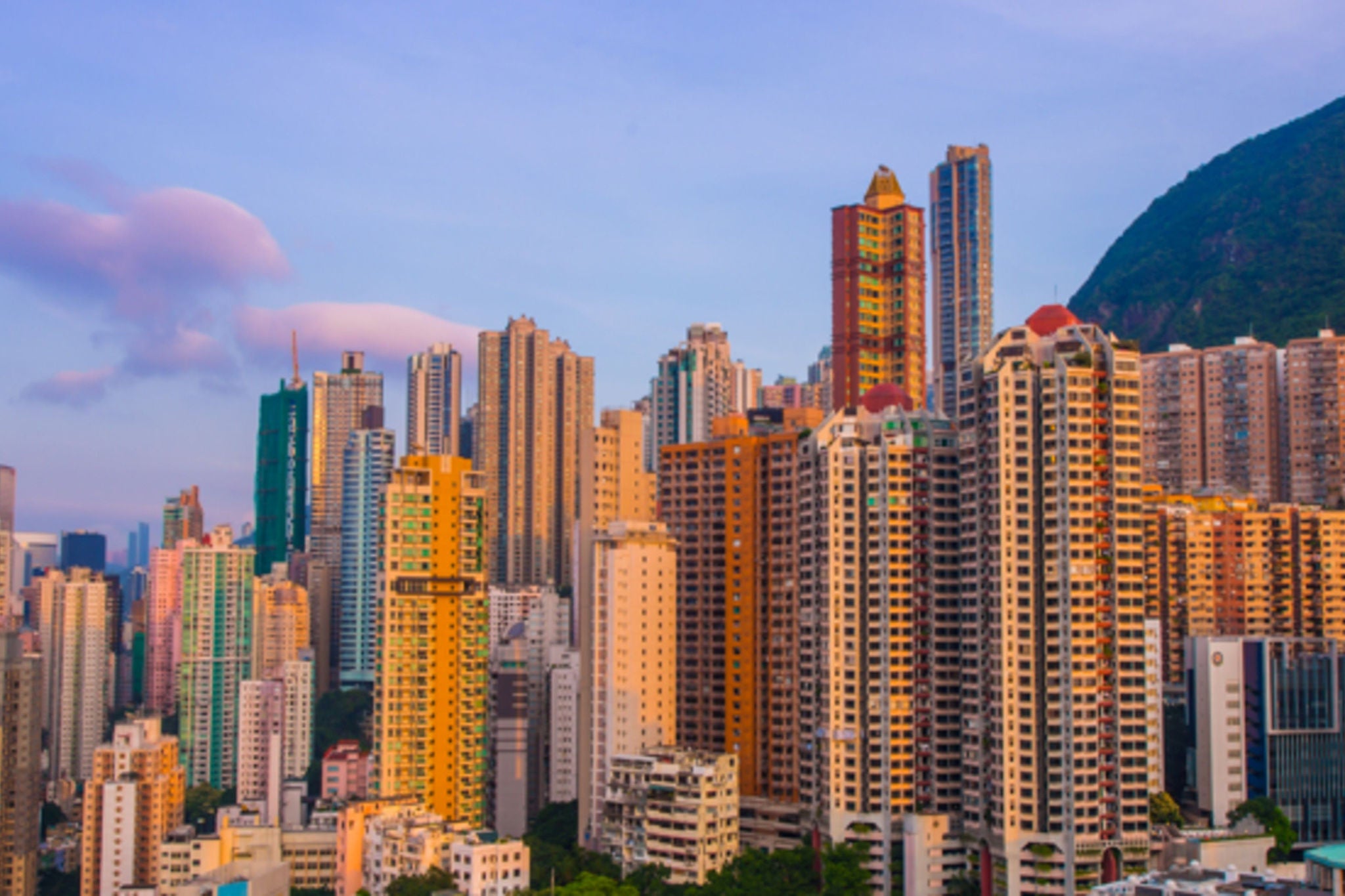 Landscape image of skyscrapers