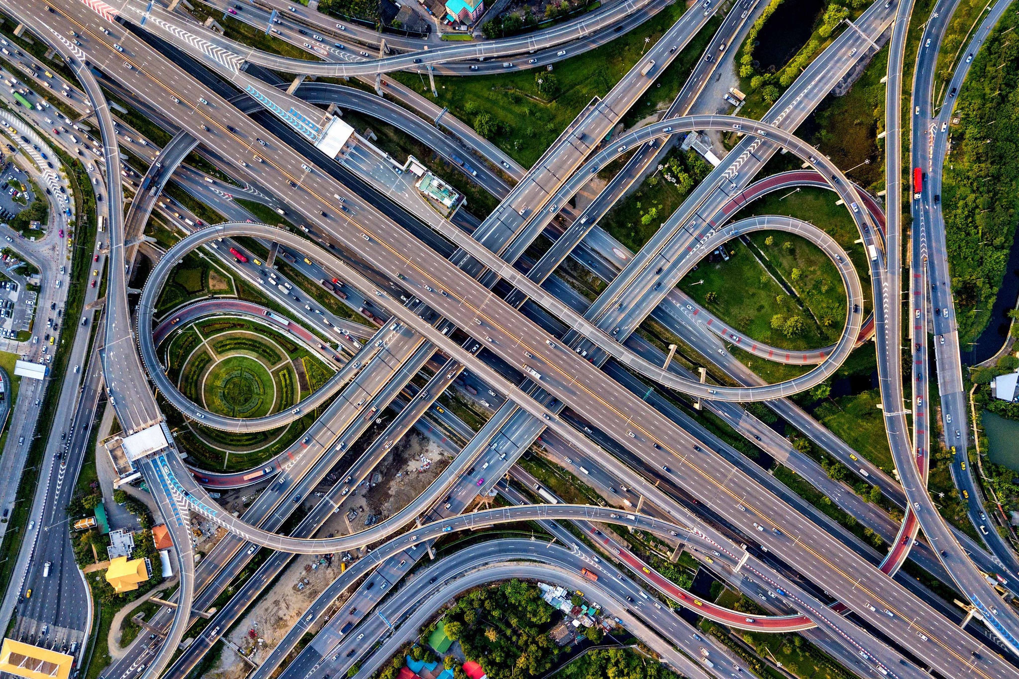 Motorvejsnet set ovenfra