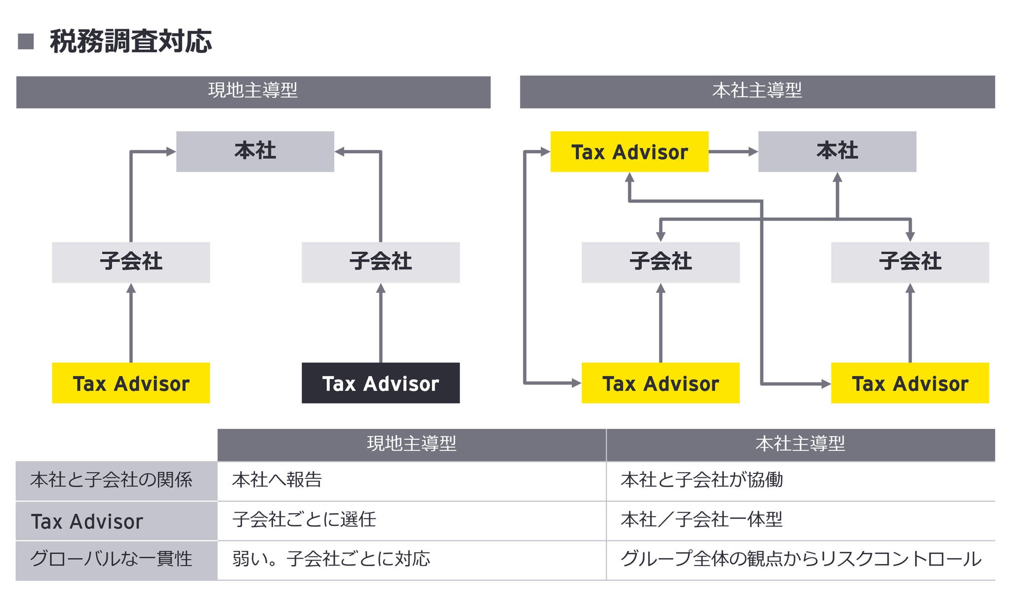 グローバル税務ガバナンスモデルにおける税務調査の代表例