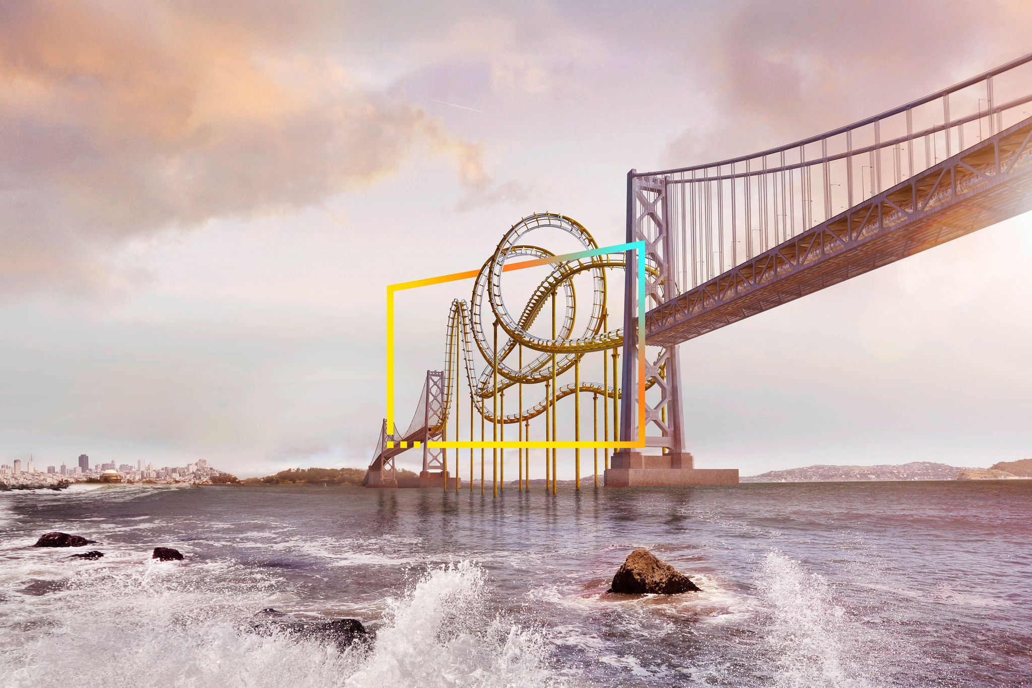 Roller coaster bridge