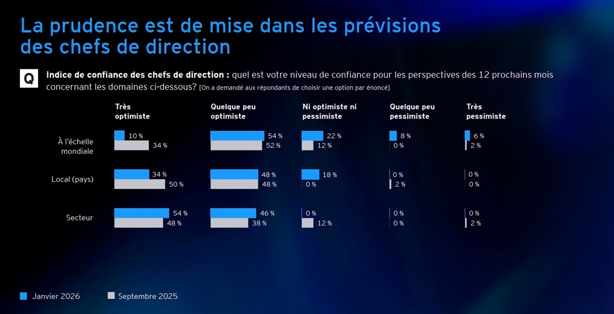 Sondage auprès des chefs de la direction