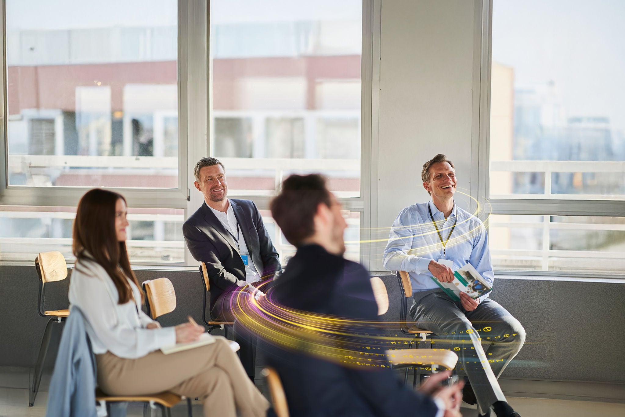 Un grupo de profesionales reunidos