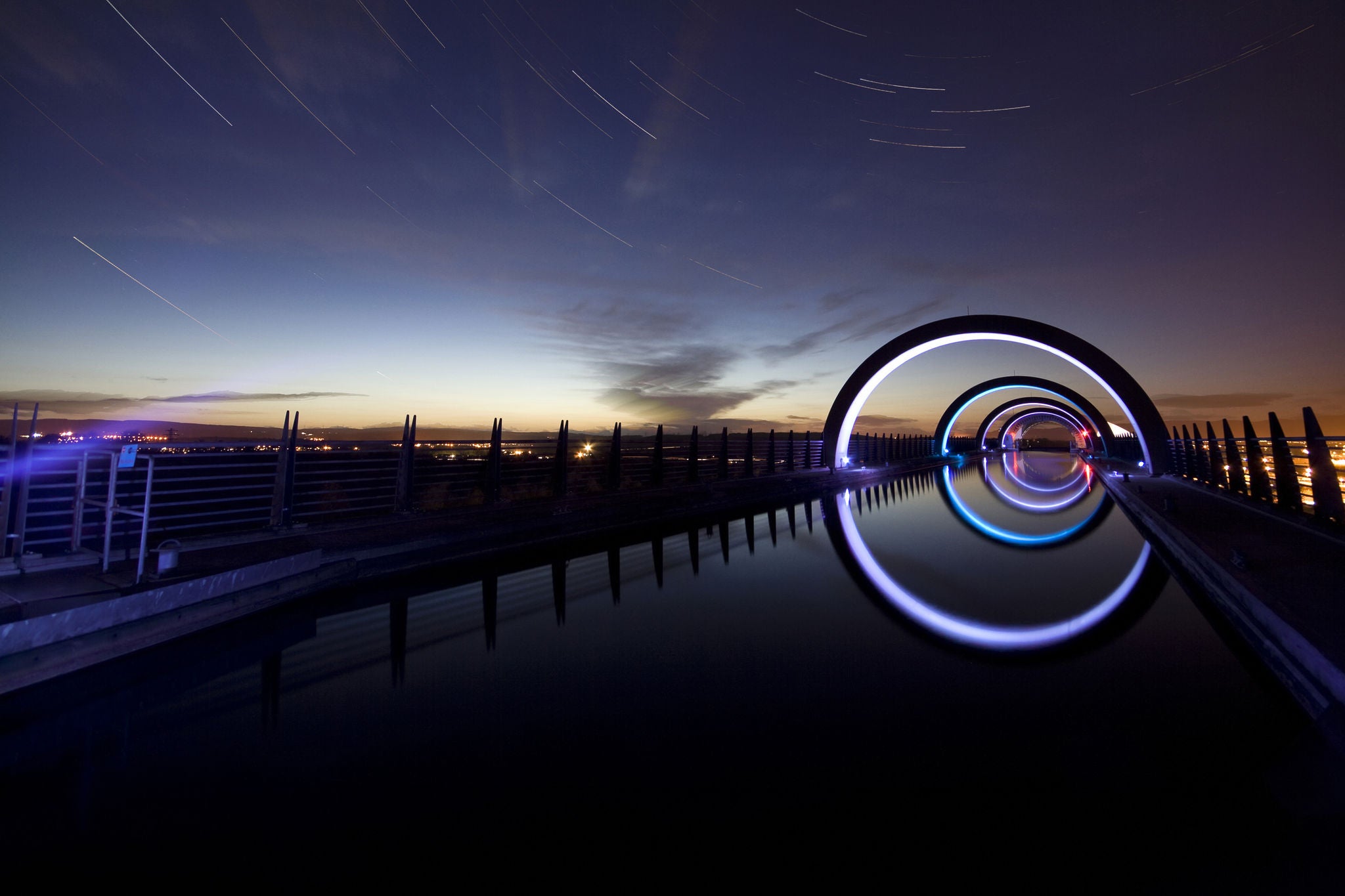 Star Trails at the Falkirk Wheel