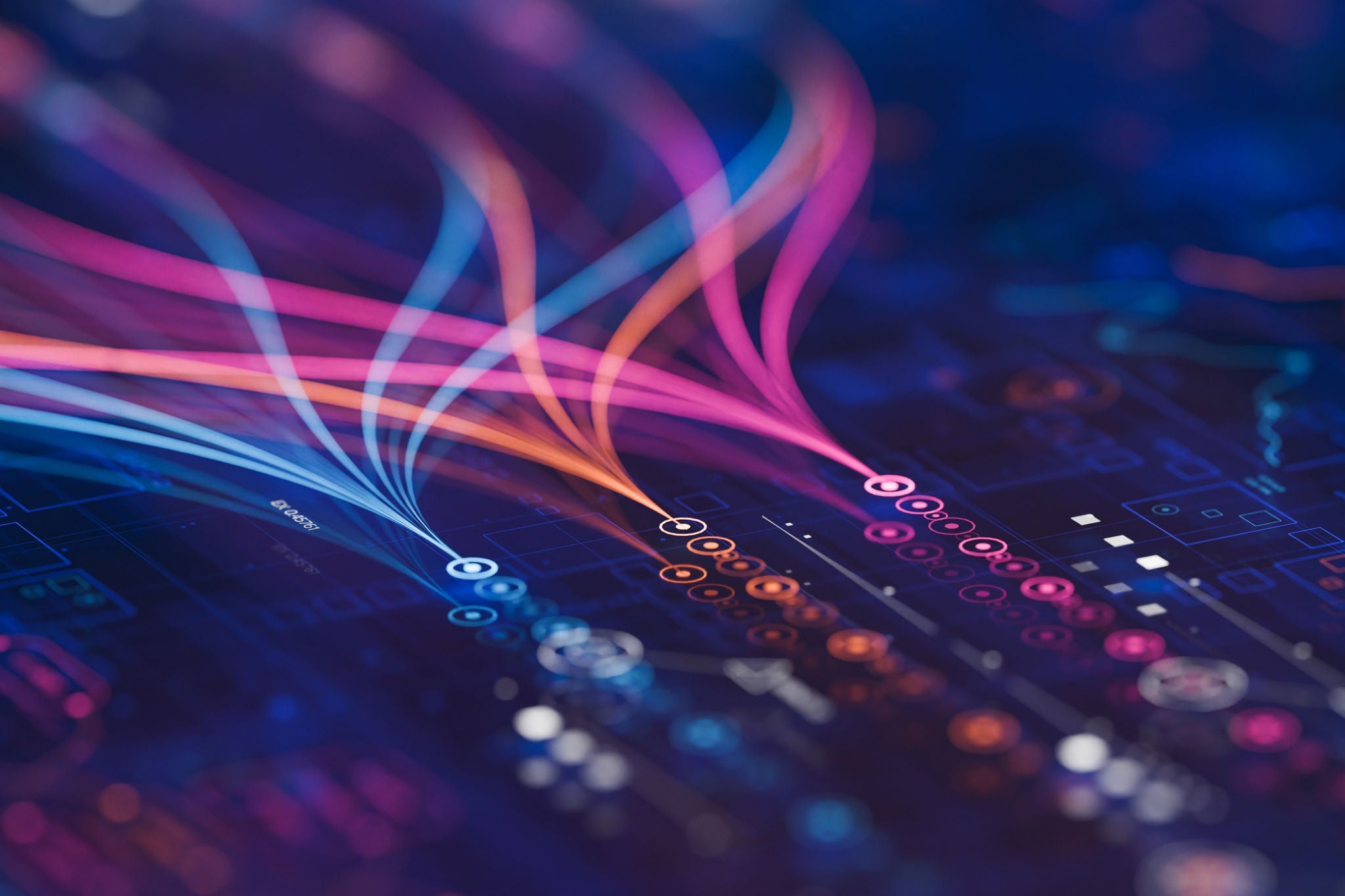 Big data technology analyzing generative AI deep learning machine