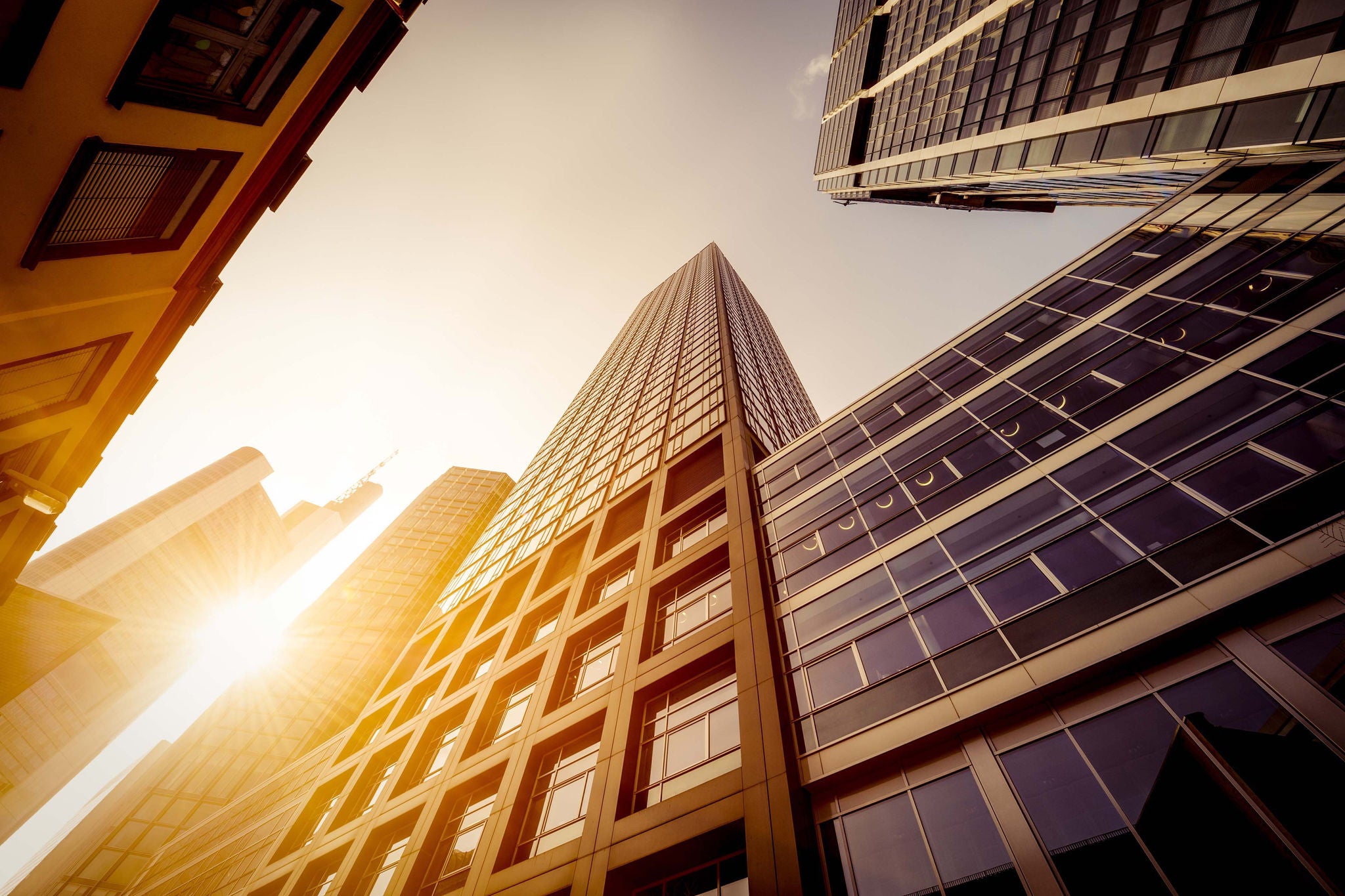 Futuristic office buildings