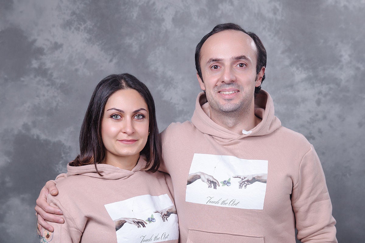 Photographic portrait of Mehri Ahmadova and Ilyas Ahmadov