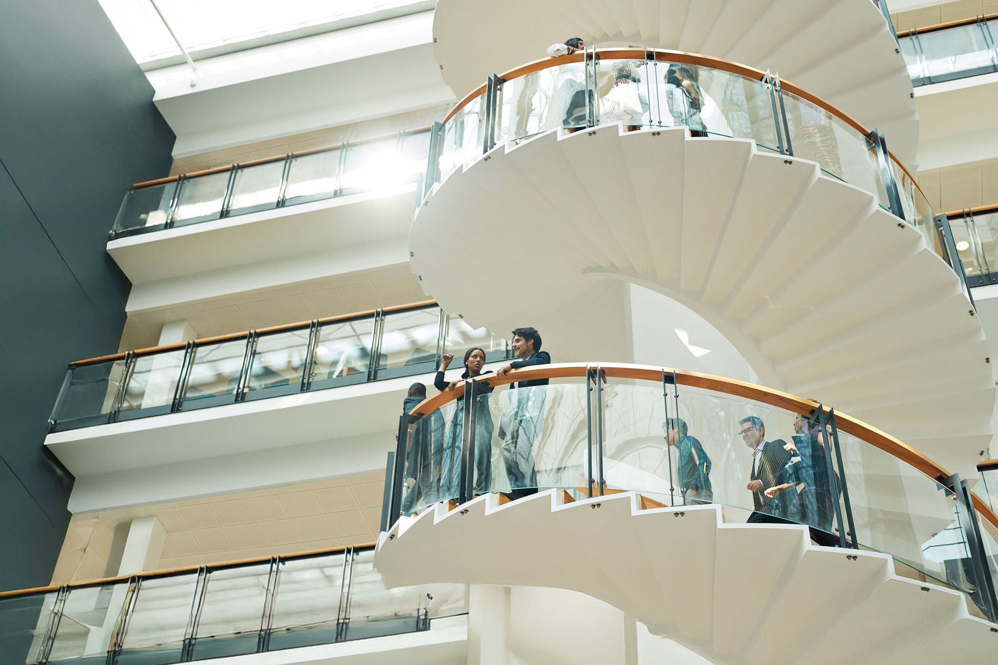 Business people working in high-end modern office