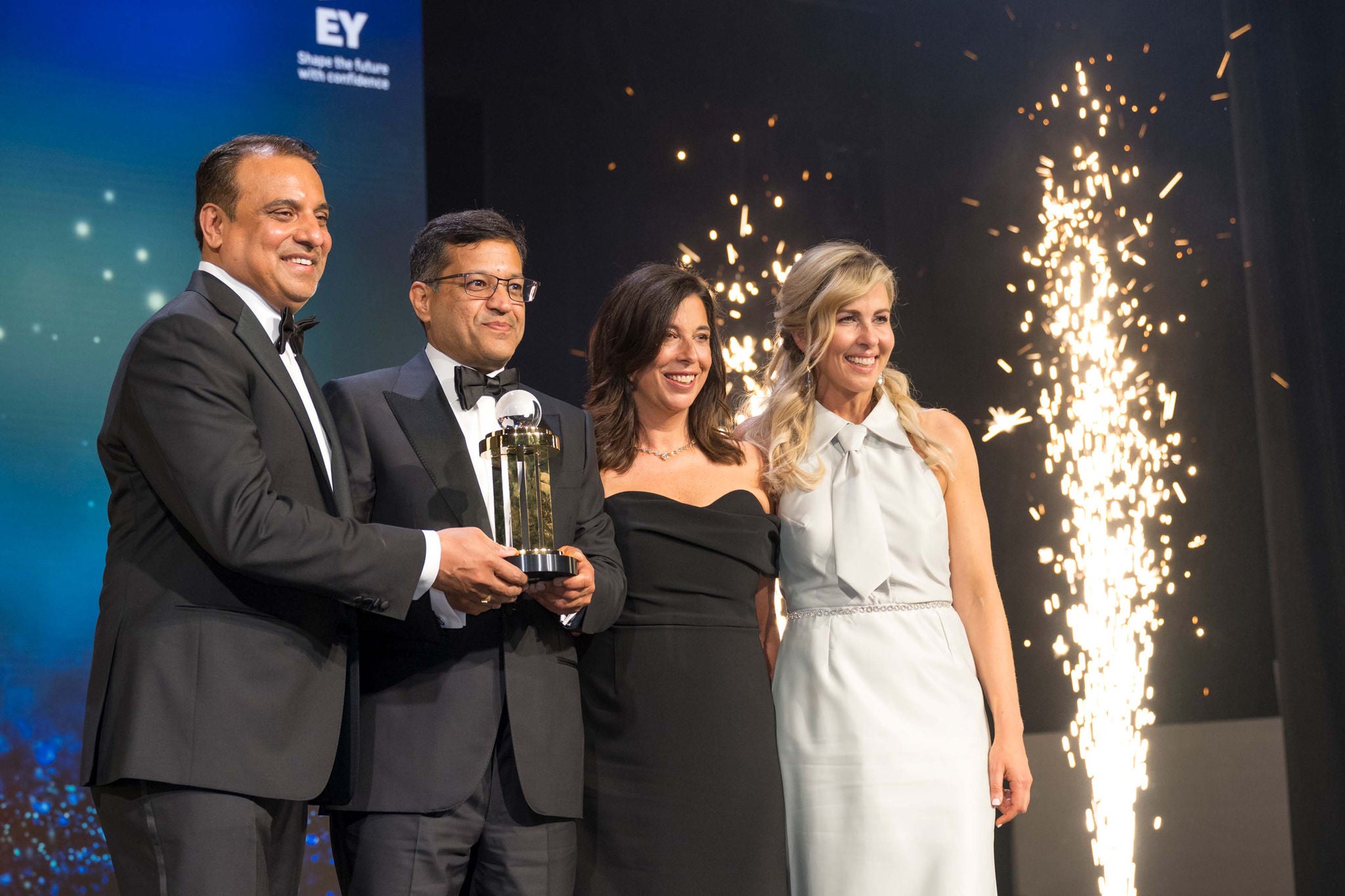 Celebratory photo of World Entrepreneur Of The Year winner Astera Labs