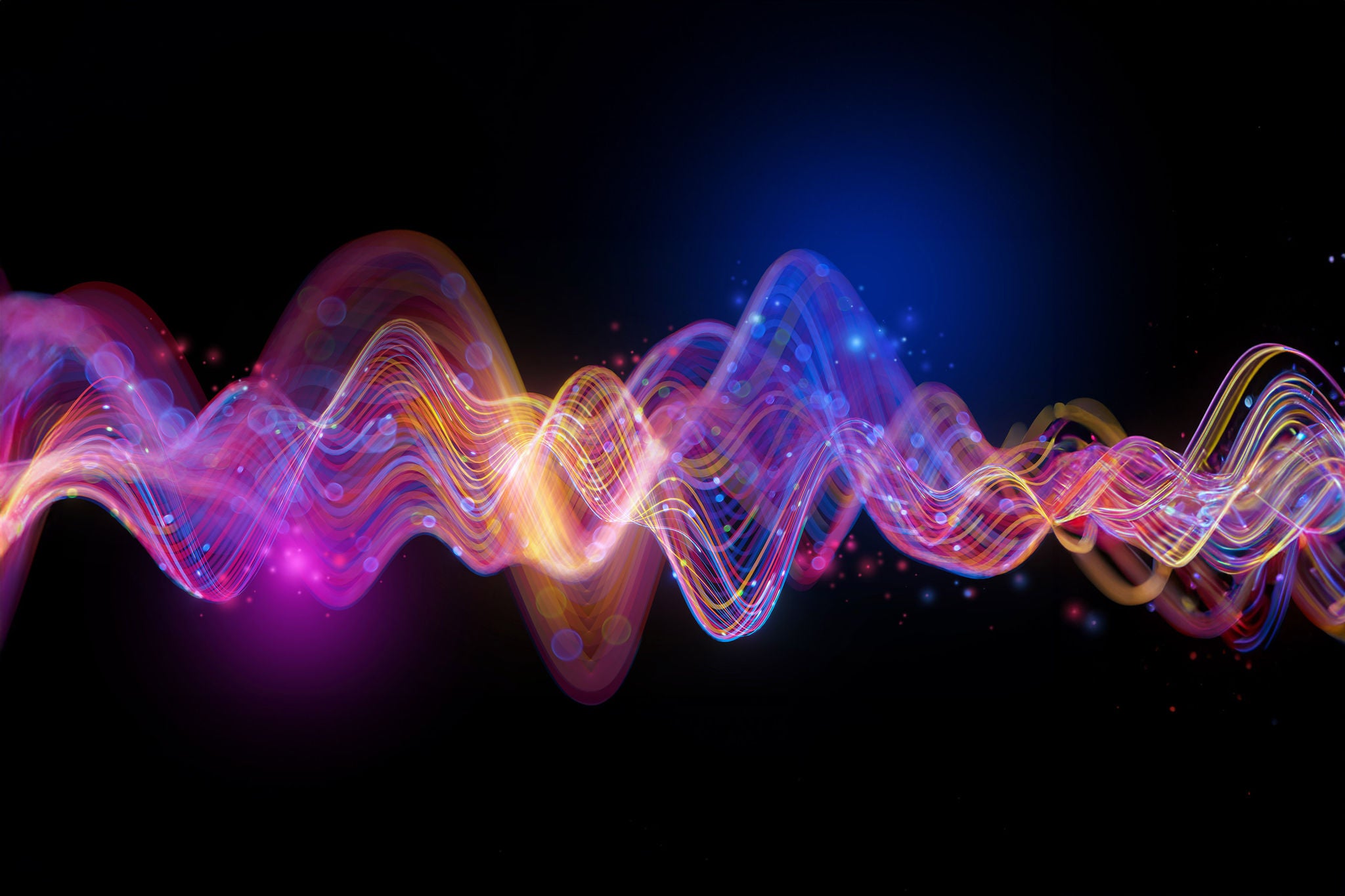 Abstract background with glowing neon lights