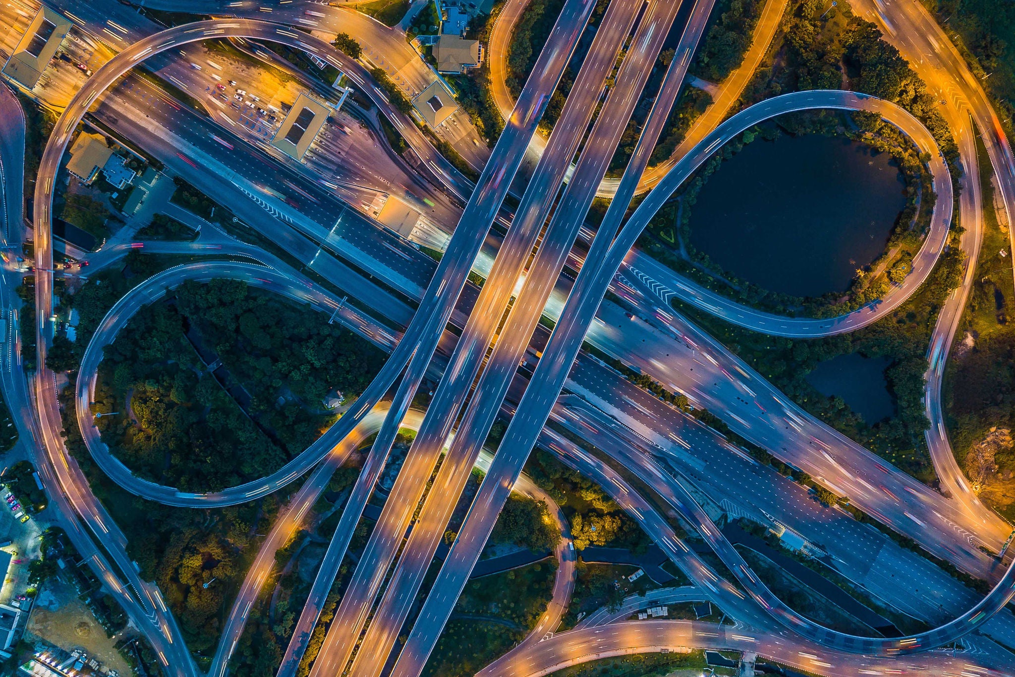 Bangkok expressway top view