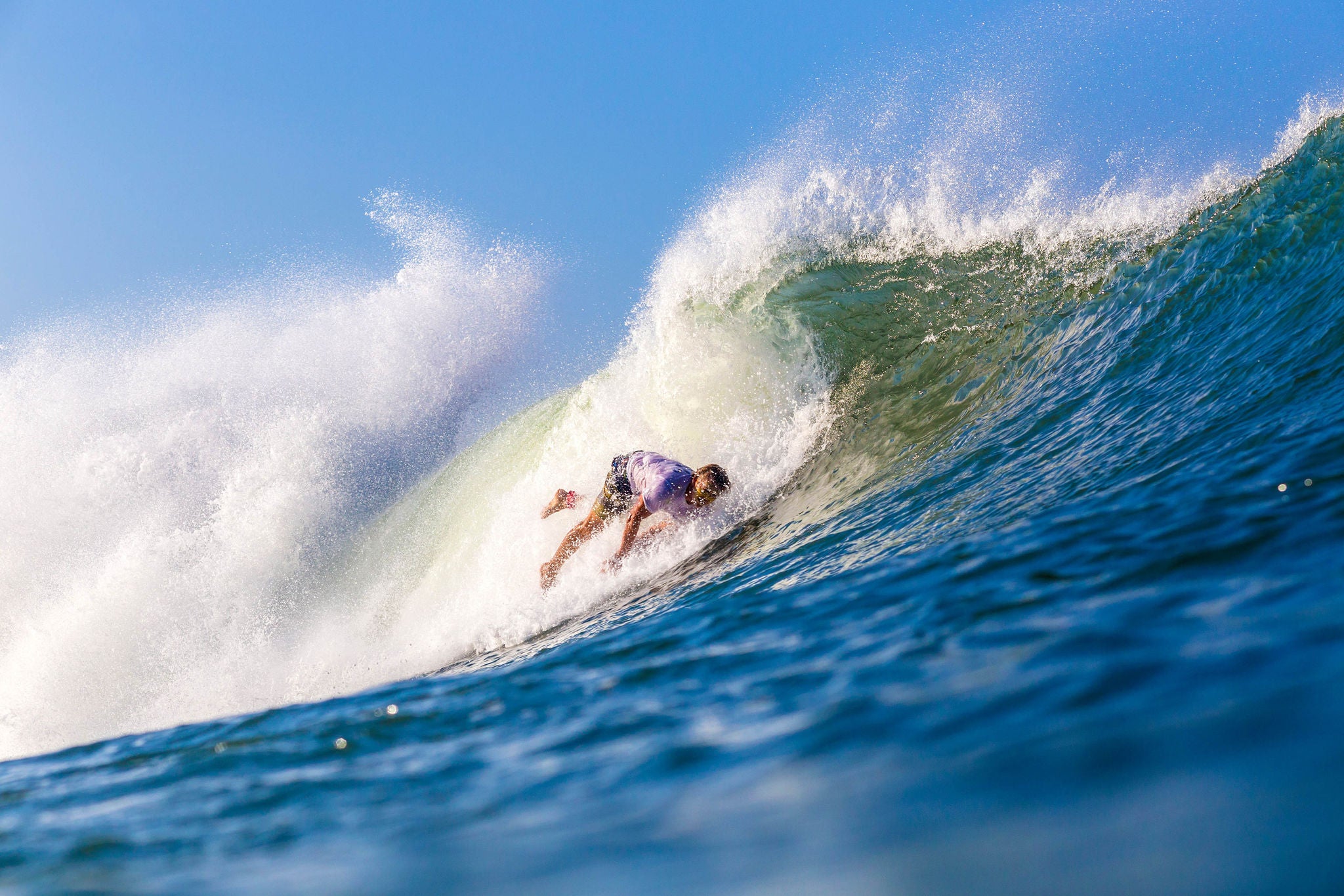 Surfer's wipeout, Bali, Indonesia.