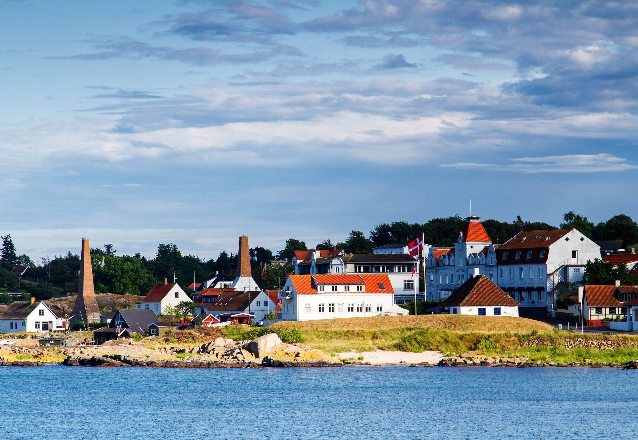 Allinge by set fra vandet, Bornholm