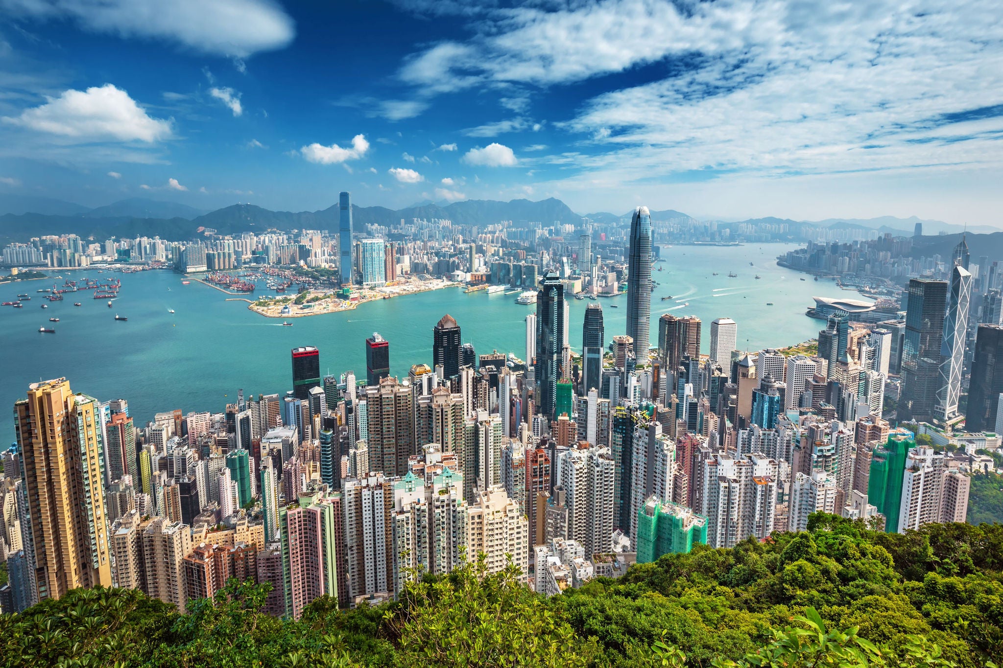 Hong Kong skyline from the Victoria peak