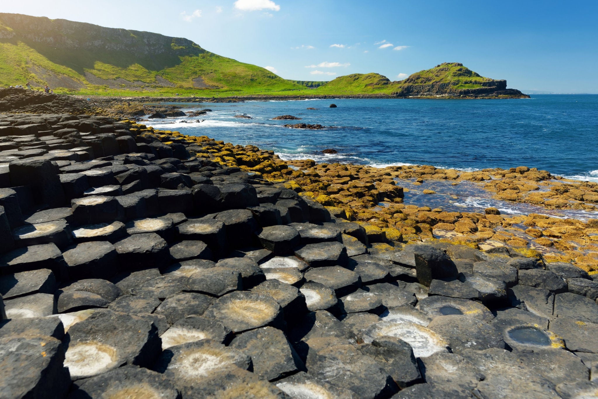 Basalt columns at Giant's Causeway coastline