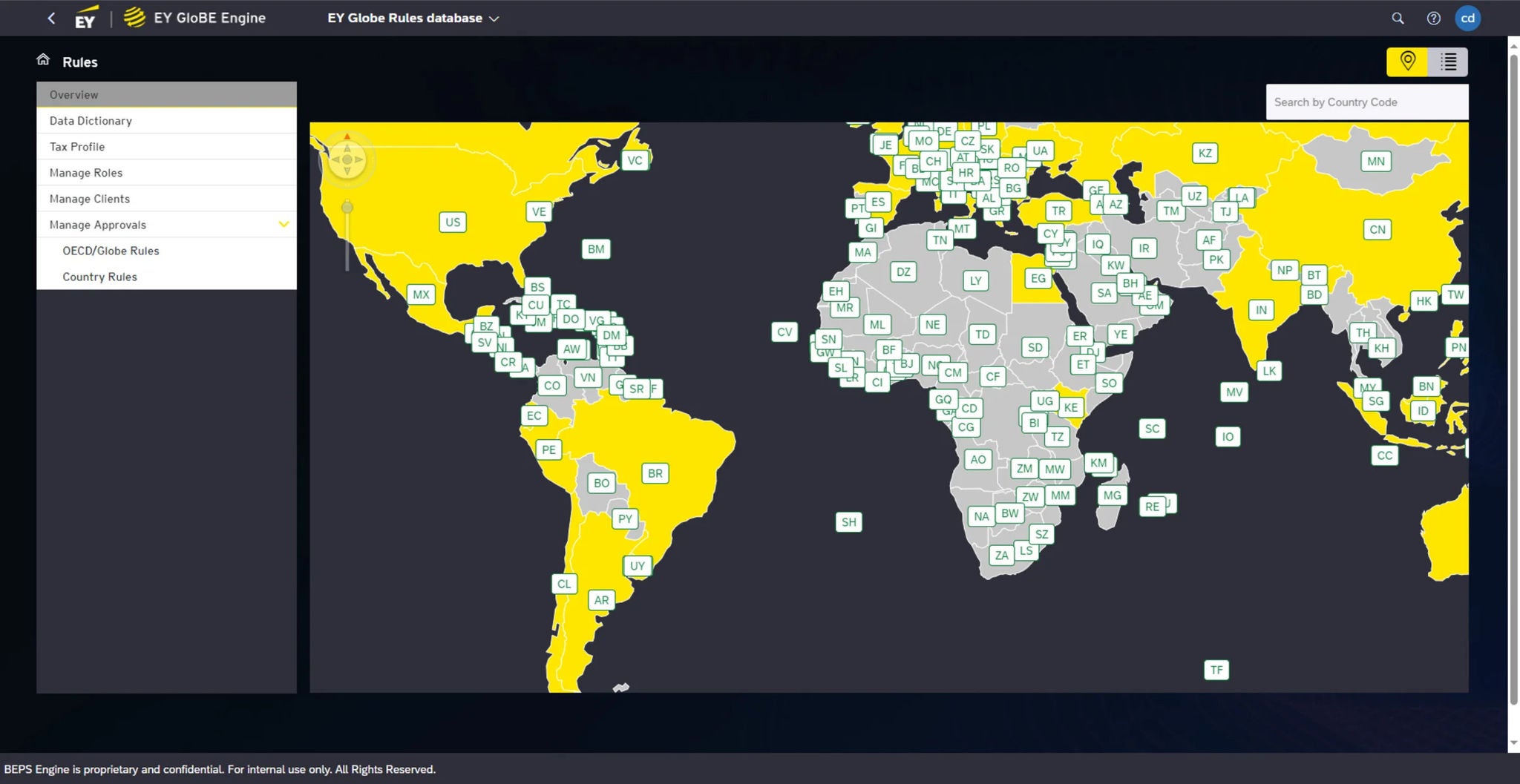 Overview World EY GloBE Engine