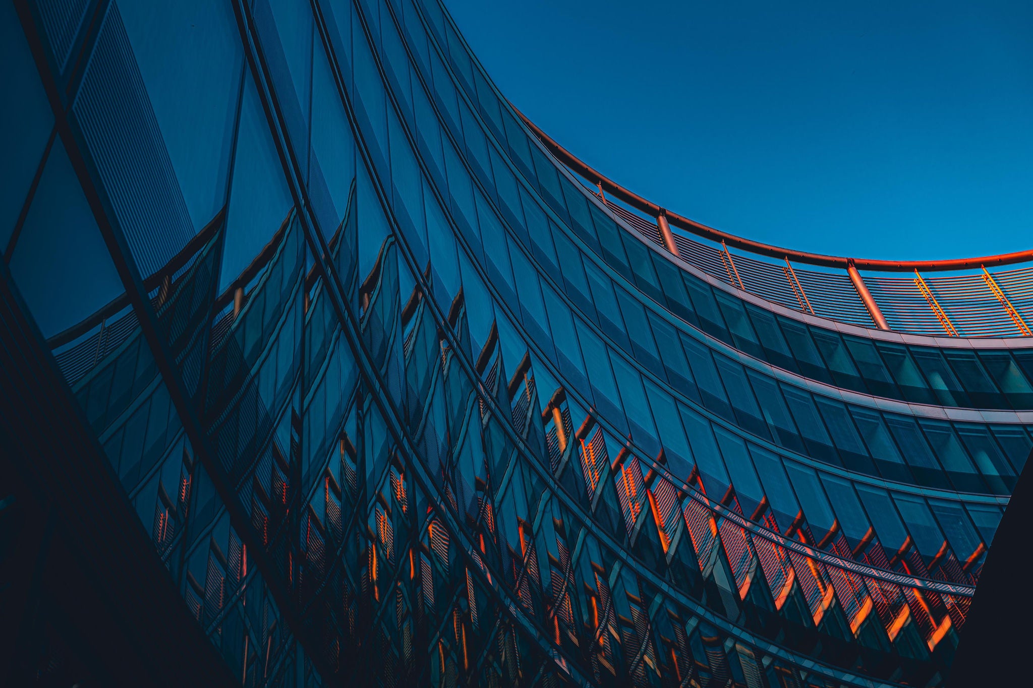 Abstract futuristic urban cityscape featuring modern business architecture