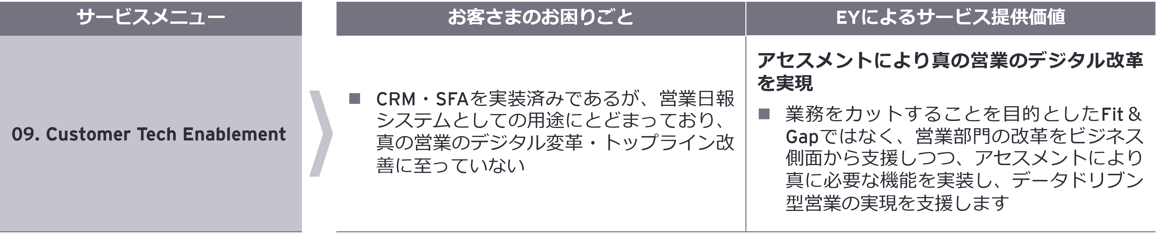 サービスメニュー09. Customer Tech Enablement