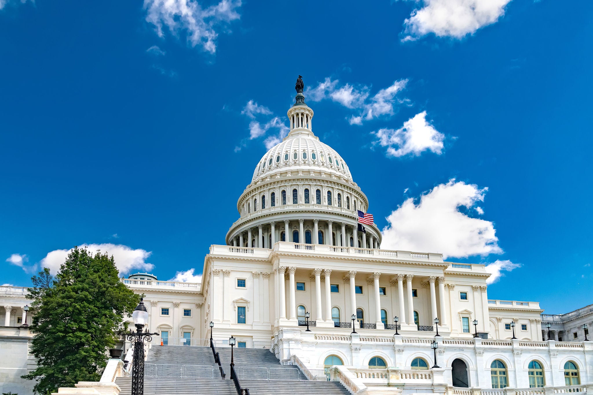 National Capitol and the U.S. Congress in Washington, DC. National Landmark.