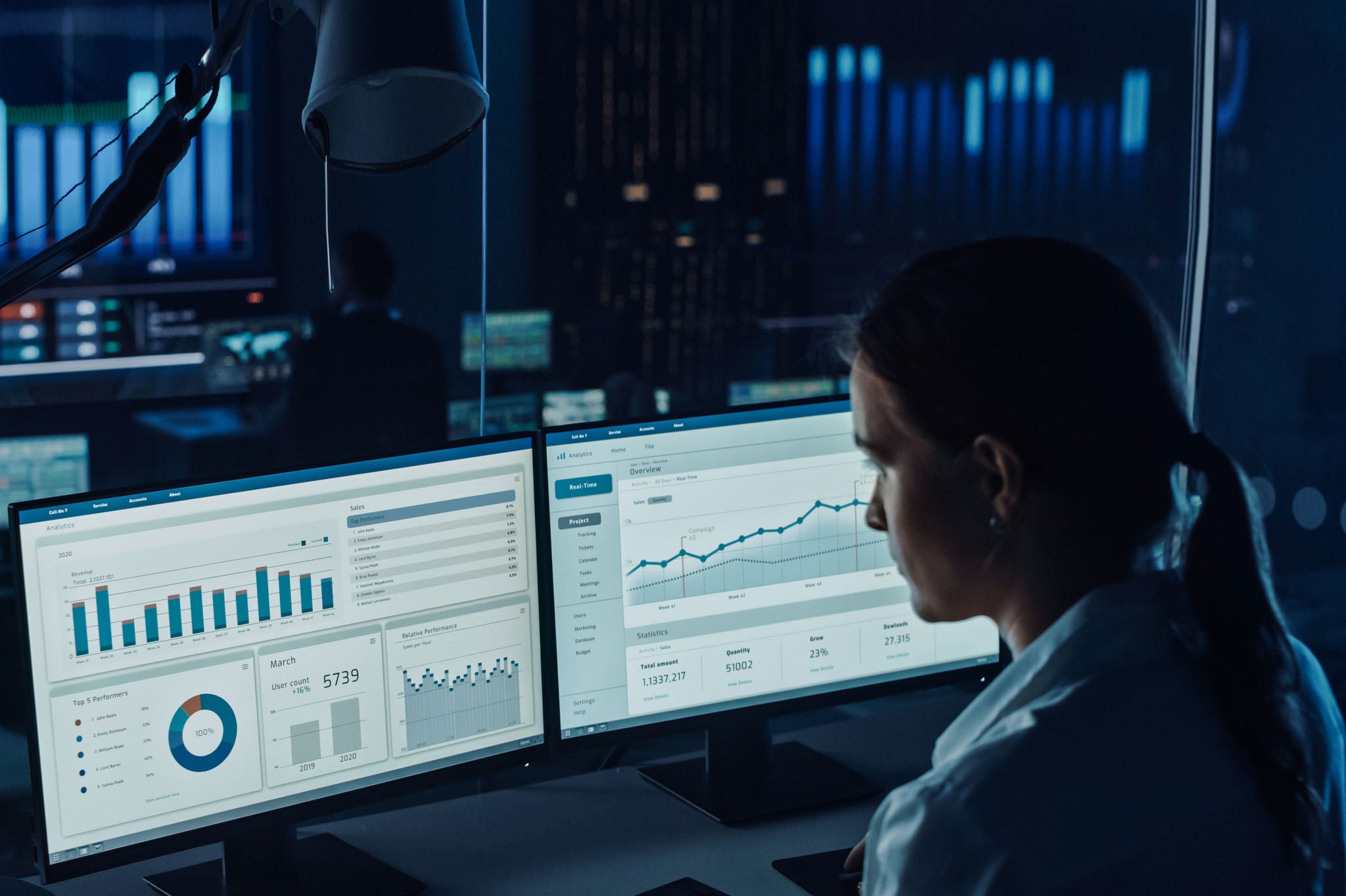 Professional Financial Data Analysts Working