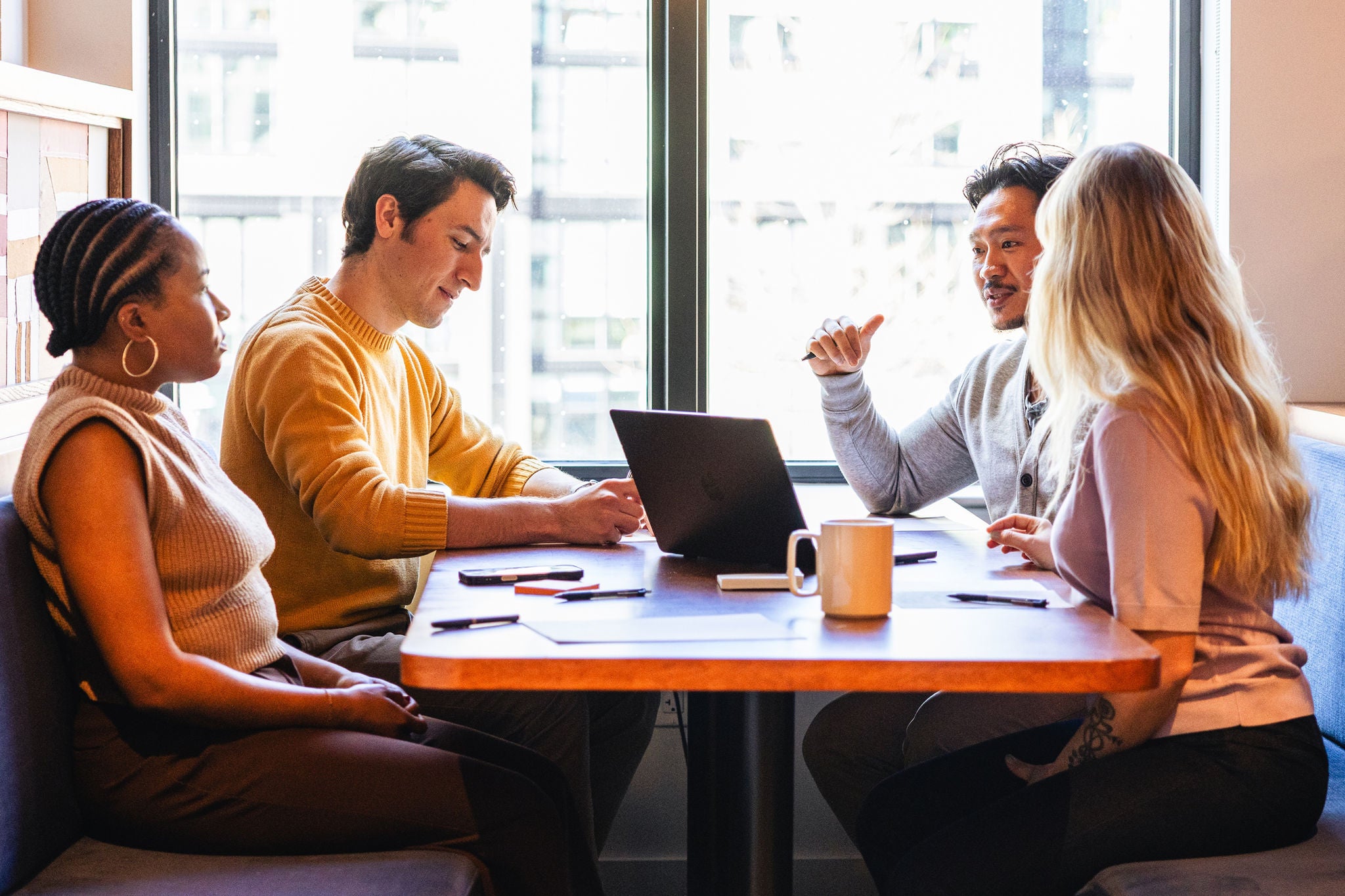 Young Team working together in a modern office