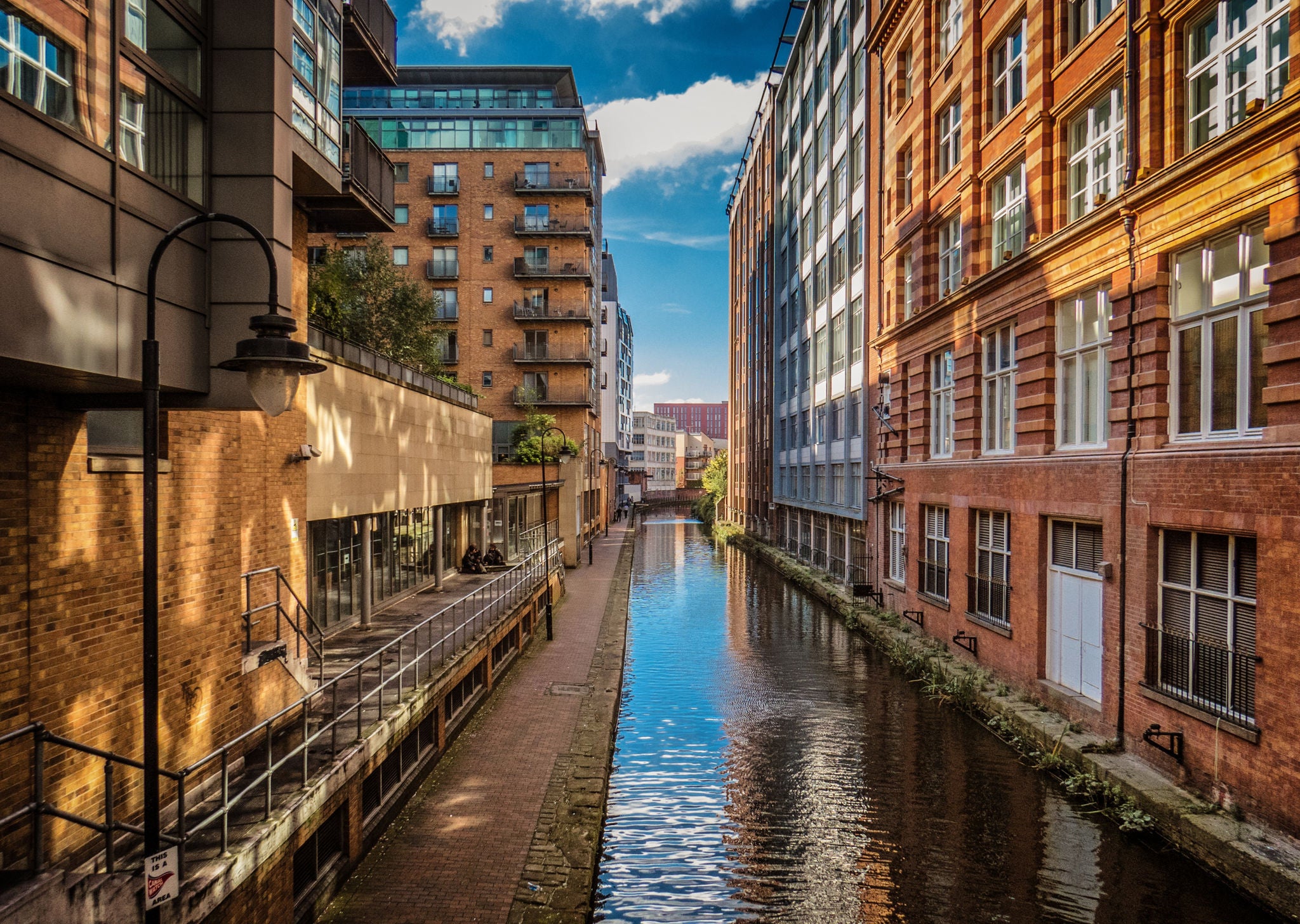 Manchester City building in the center in England, UK