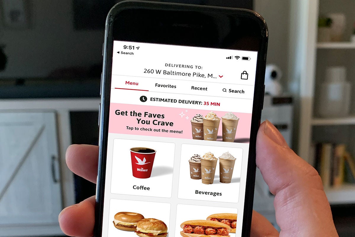 Wawa in app delivery promo