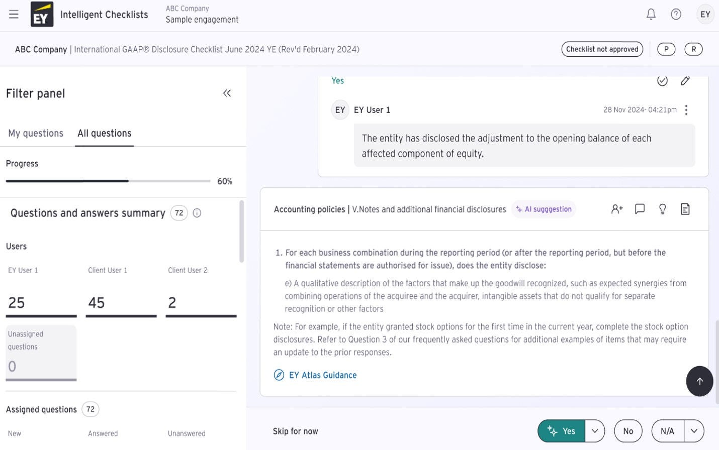 EY Intelligent Checklists