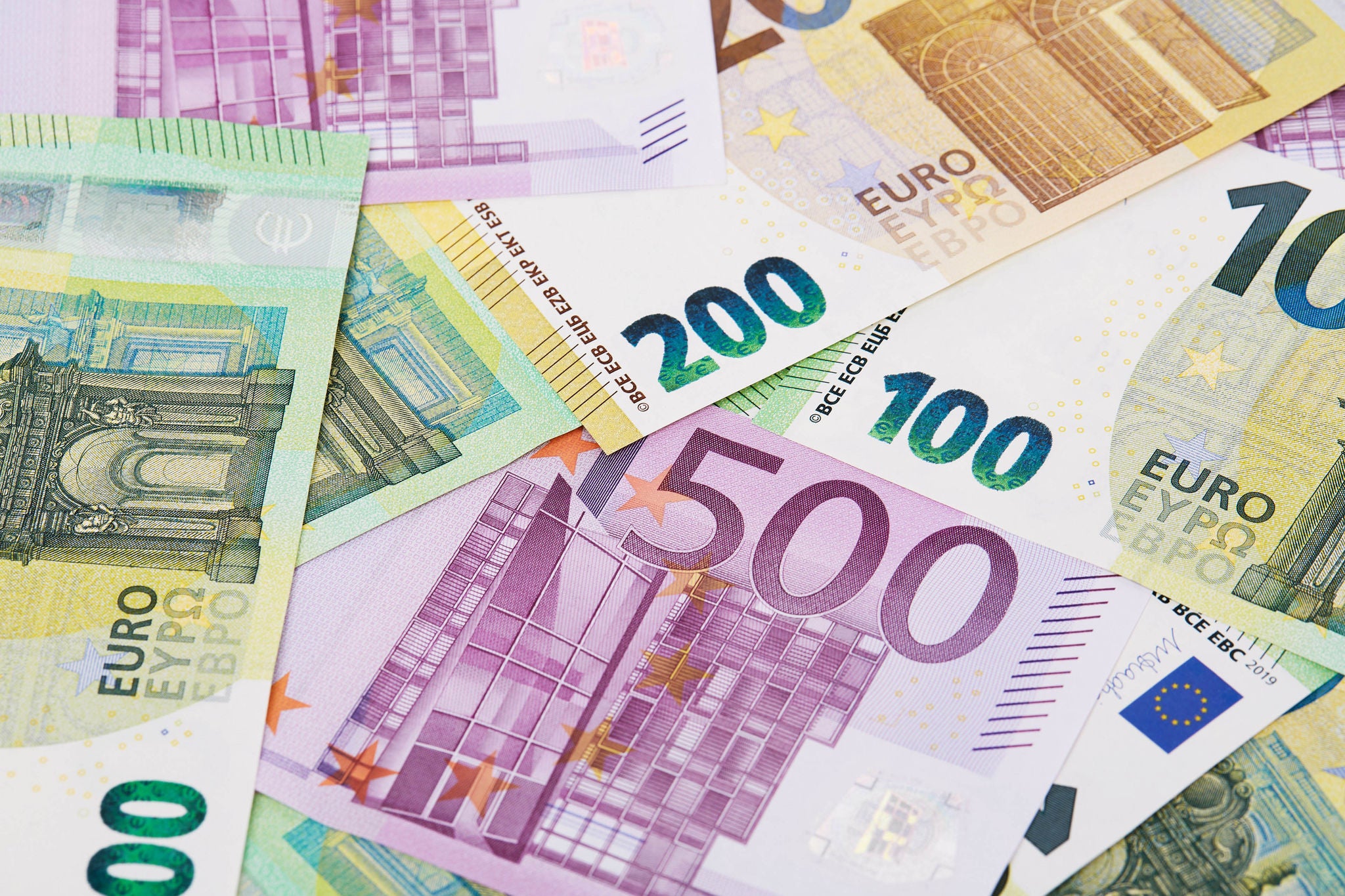 Euro banknotes as a background