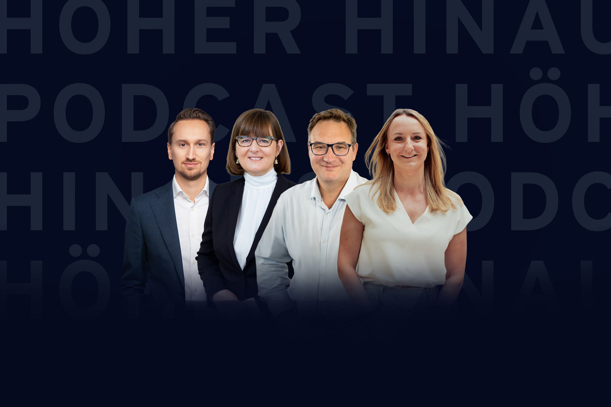 Personen vor dunklem Hintergrund