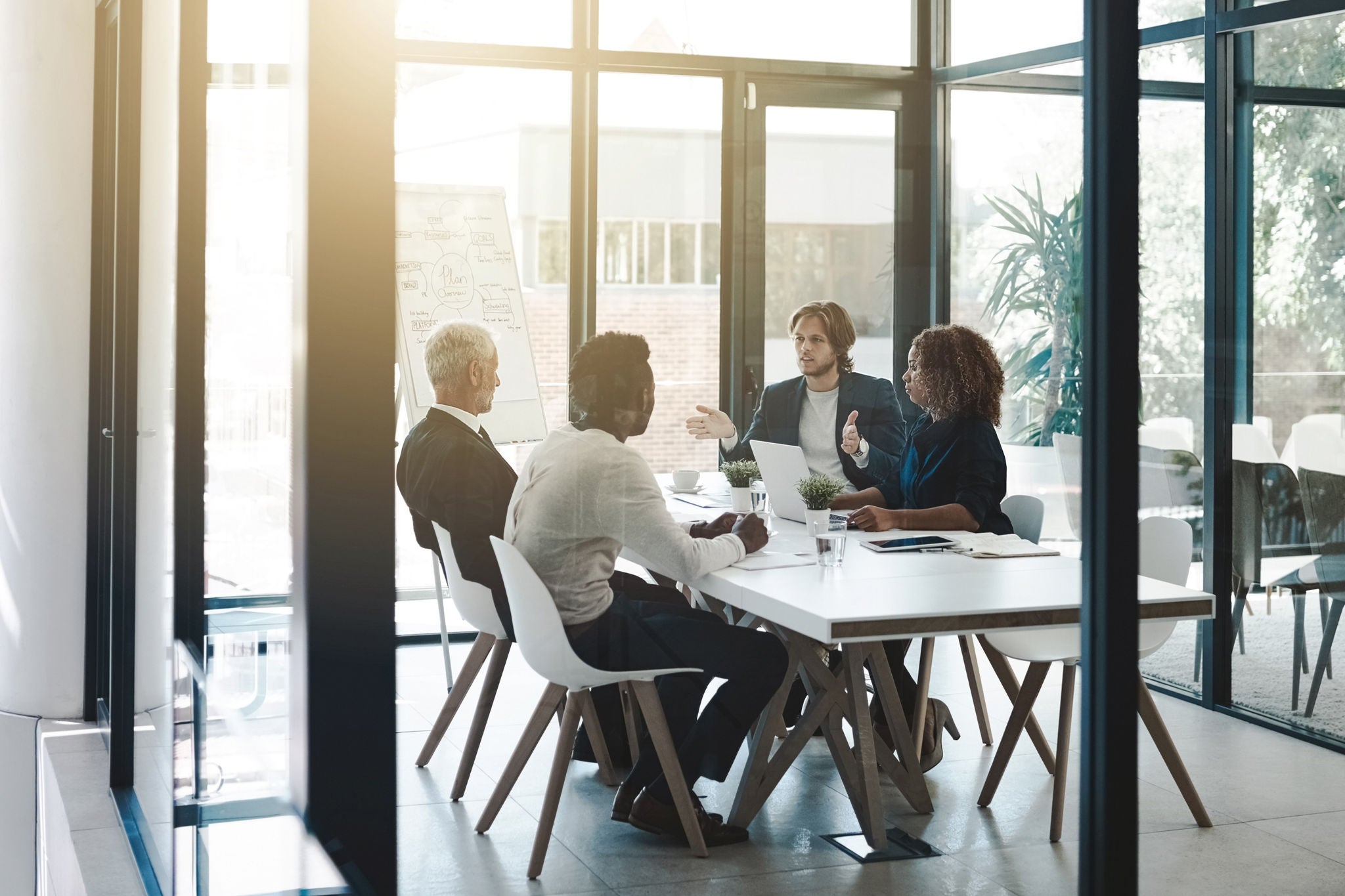 official meeting in a conference room 