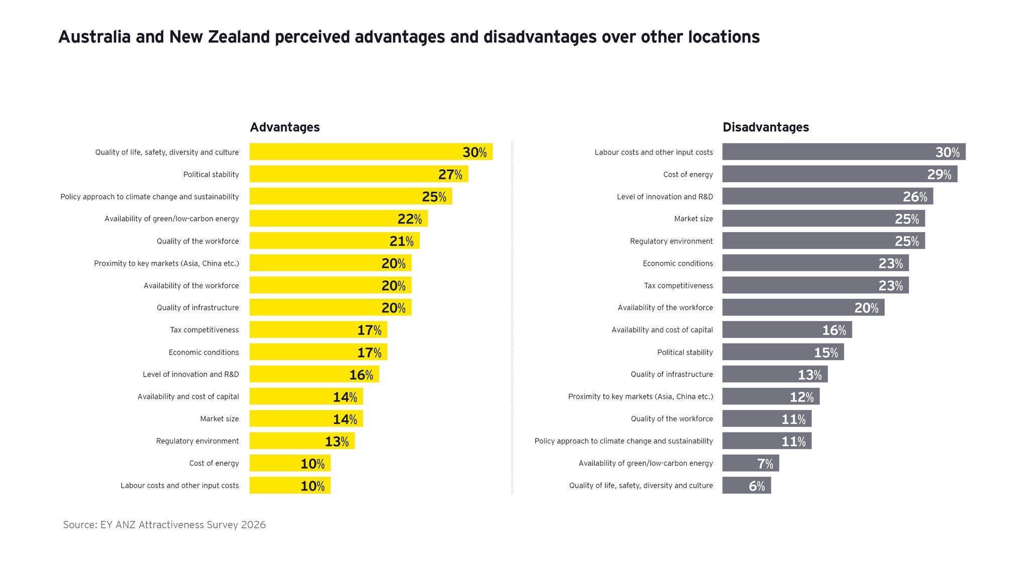 Advantages and disadvantages chart