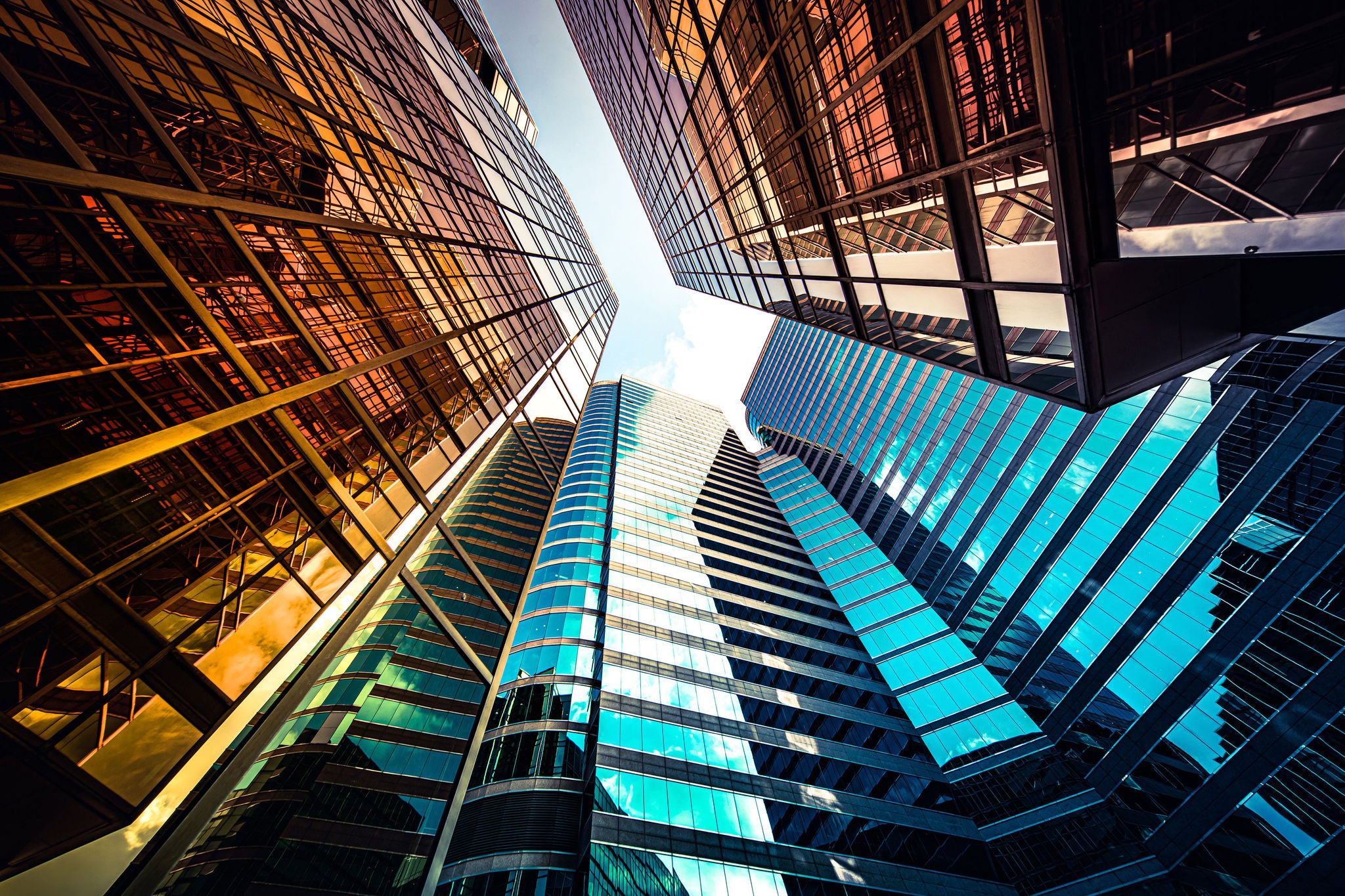 Architecture details Modern Building Glass facade Exterior