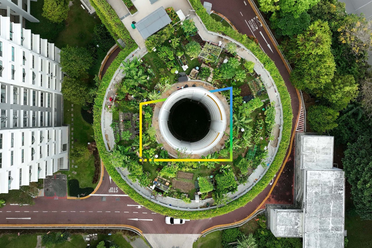 Community garden on the roof of a carpark in Singapore