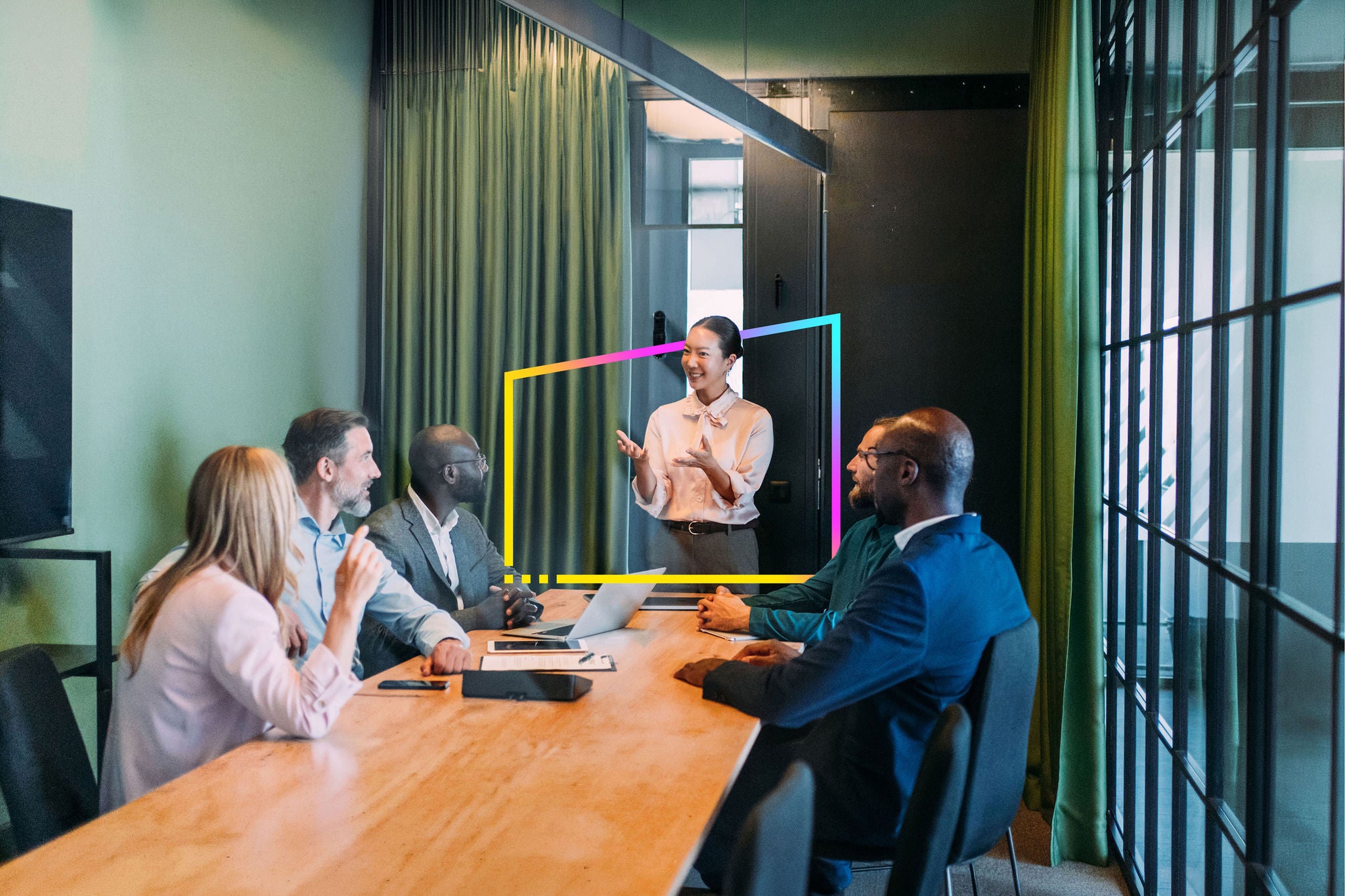 A team of professionals during a meeting