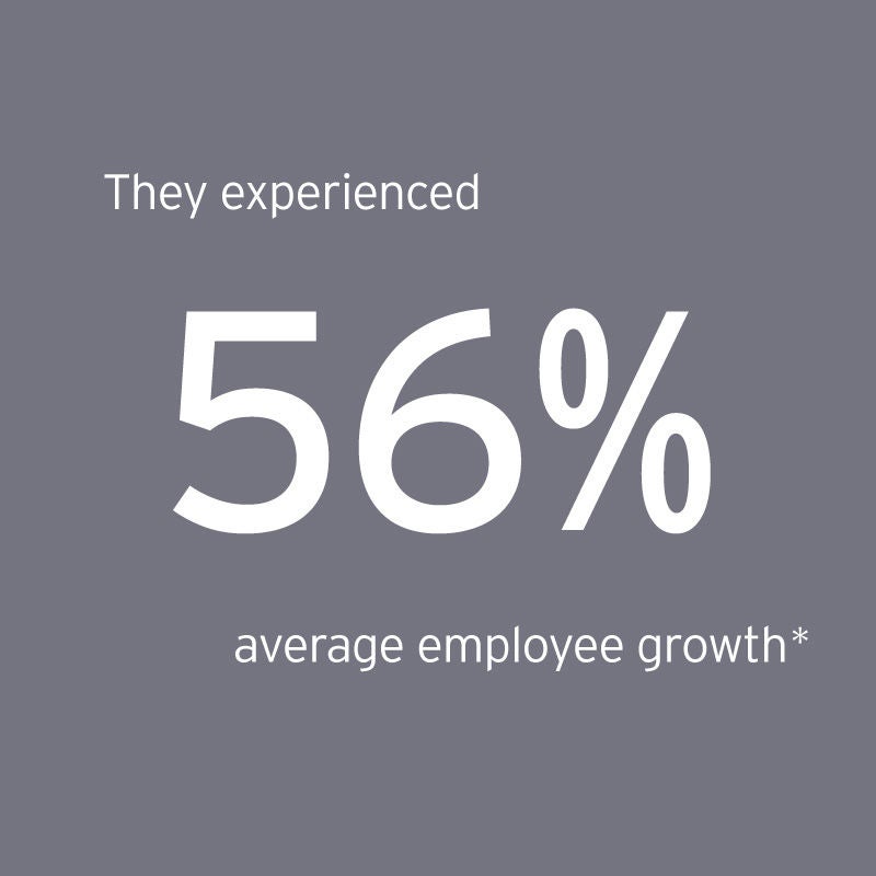 They experienced 43% average employee growth