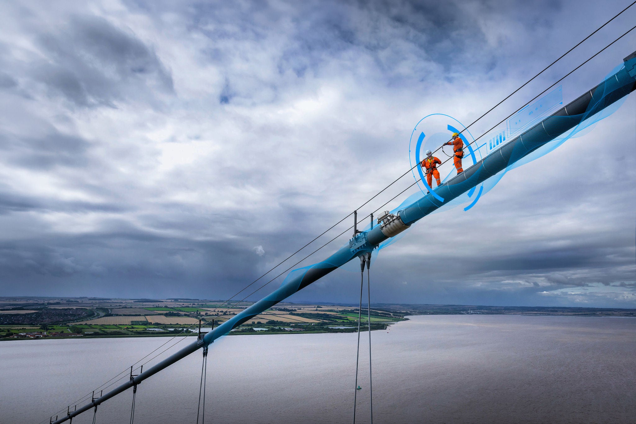 The Humber Bridge, UK was built in 1981 and at the time was the worlds largest single-span suspension bridge