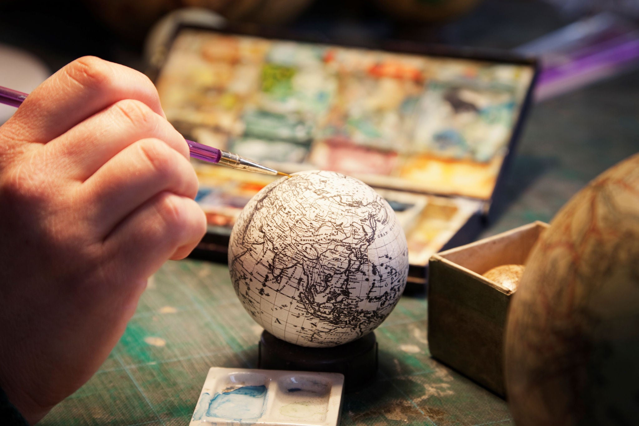 Painted globe
