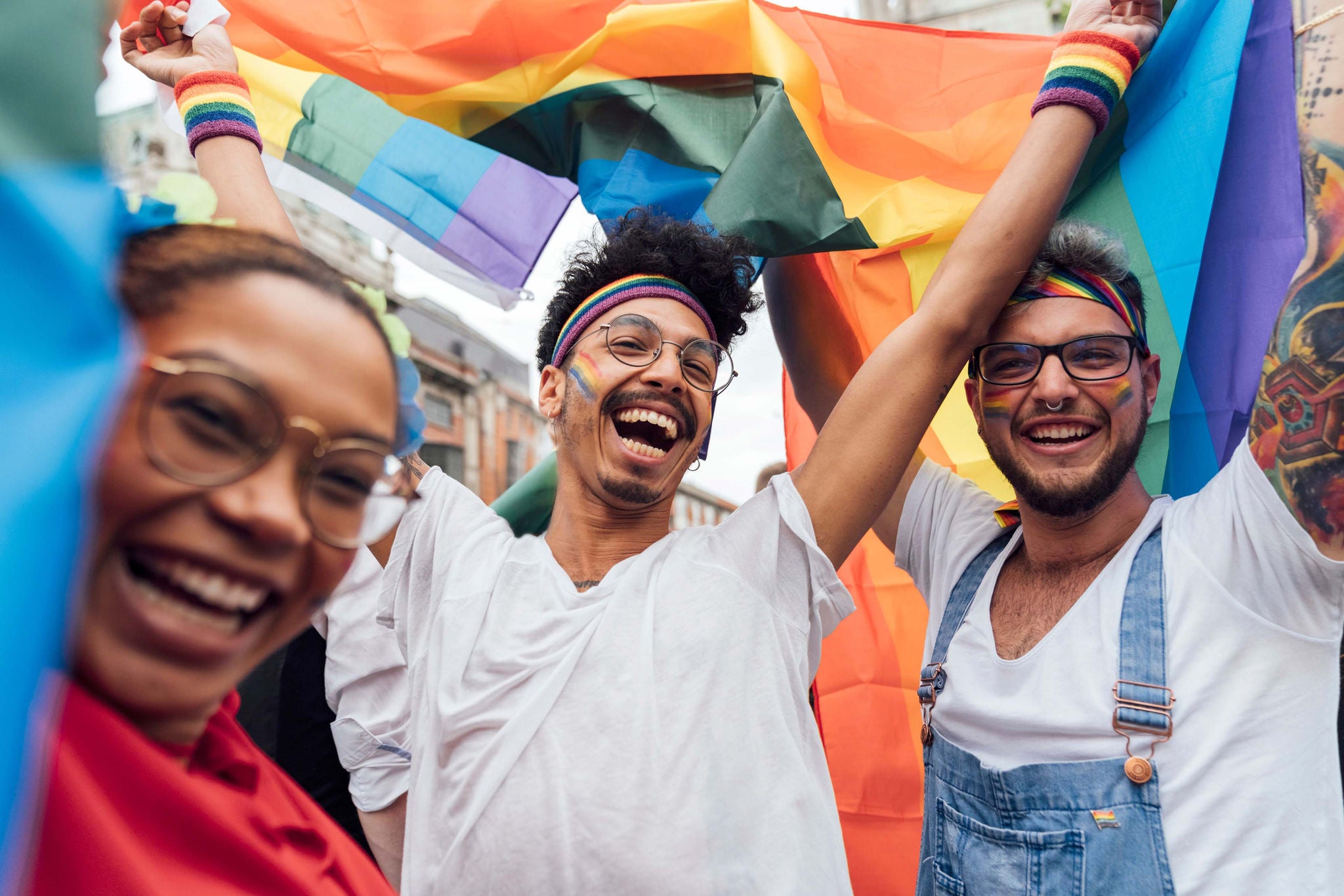 Waving Rainbow Flags