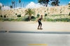 Woman skating on rollerblades