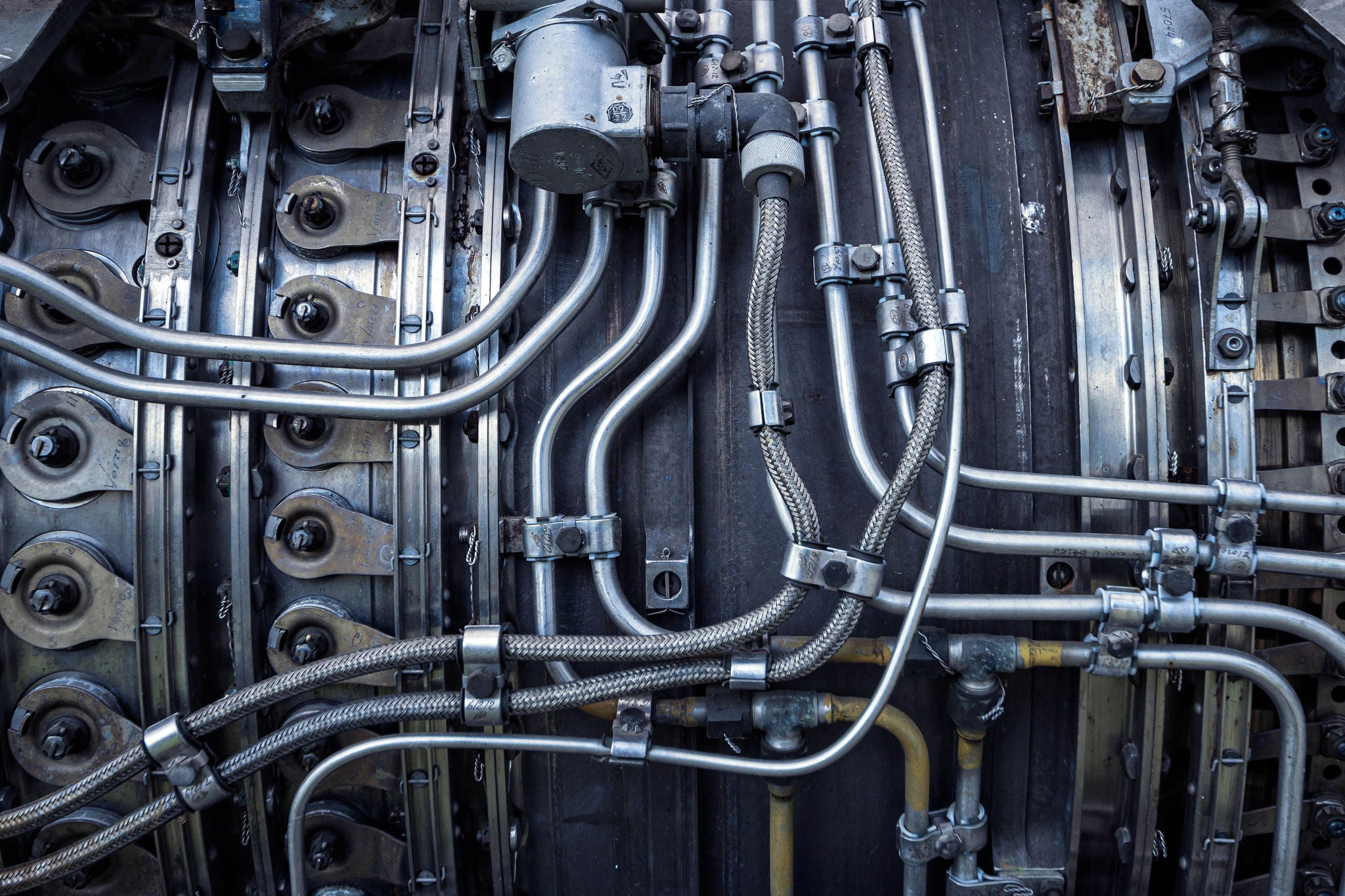 Nahaufnahme eines Triebwerk 