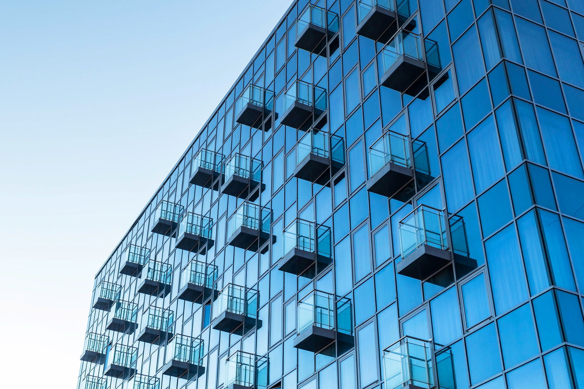 High tech building balcony
