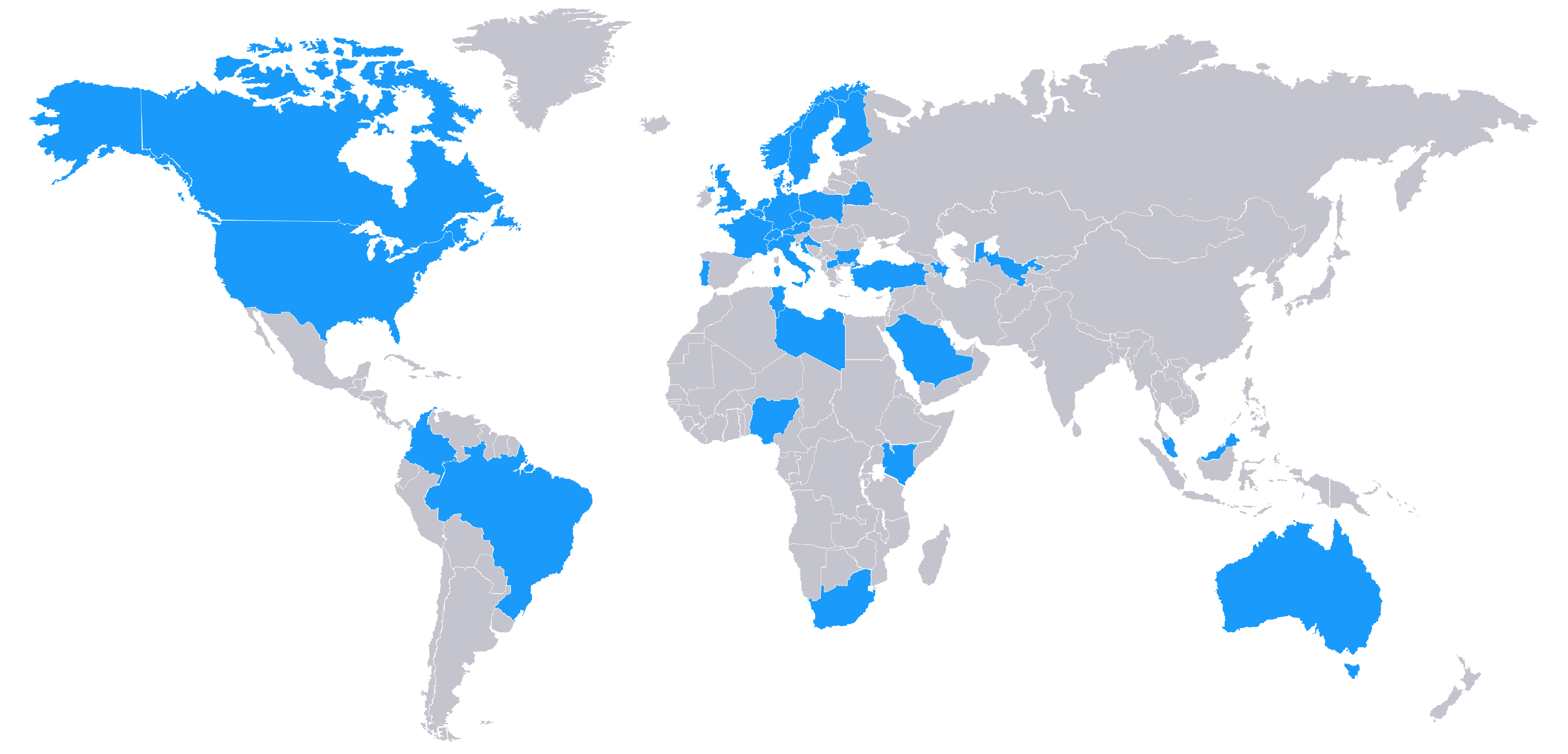 Location of respondent organizations worldwide