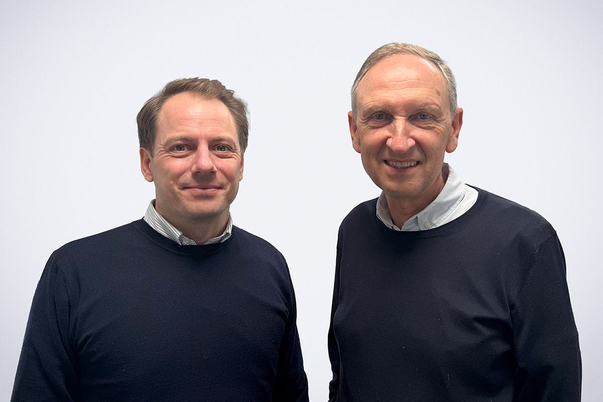 Photographic portrait of Prof. Andreas Kjær (Kjaer) & Carsten Haagen Nielsen