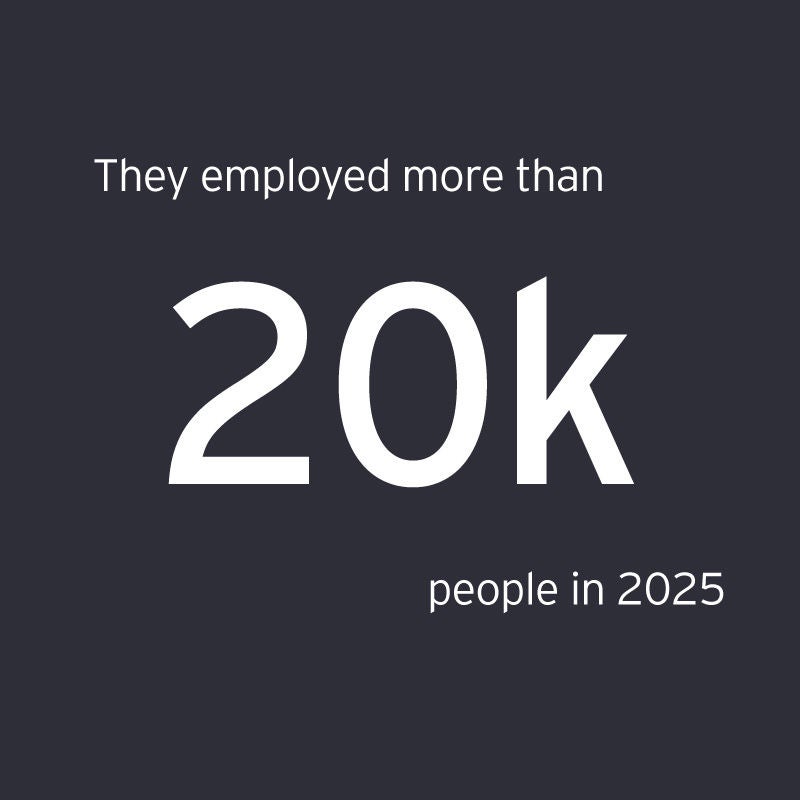 They employed more than 20k people in 2025
