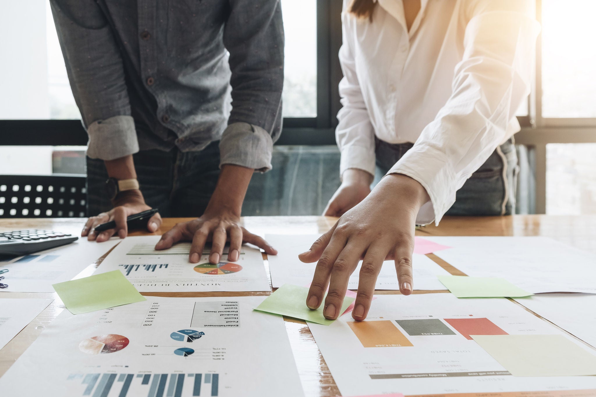 Business People Planning Strategy Analysis from financial document report