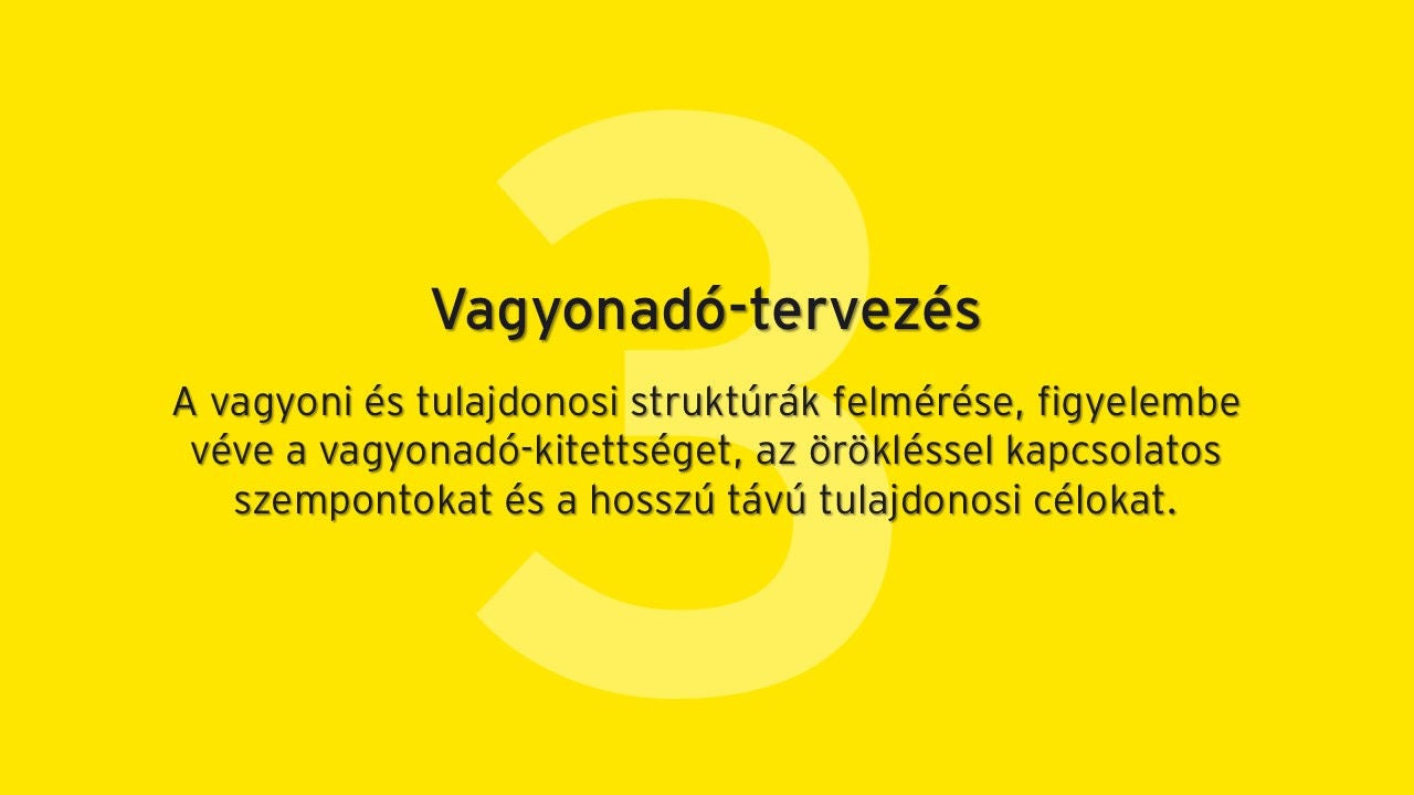 A vagyonadóval kapcsolatos EY-támogatás 3. pillére
