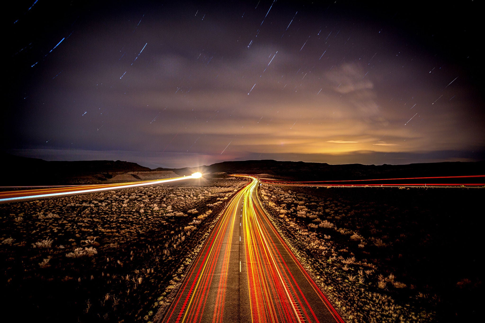 interstate highway night background