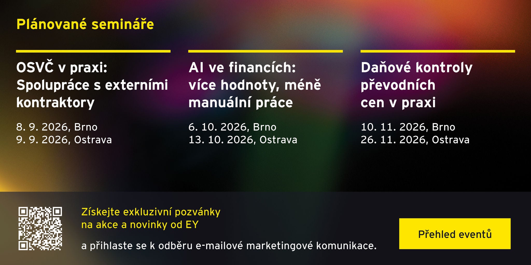 nadcházející webináře