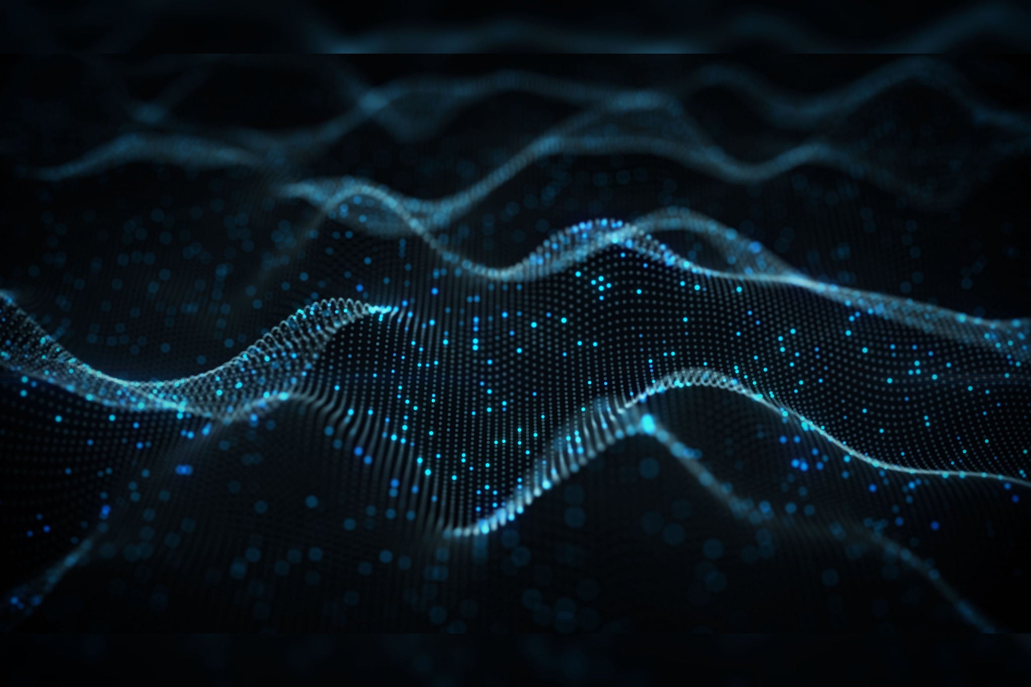 Generated waveform with shining lights