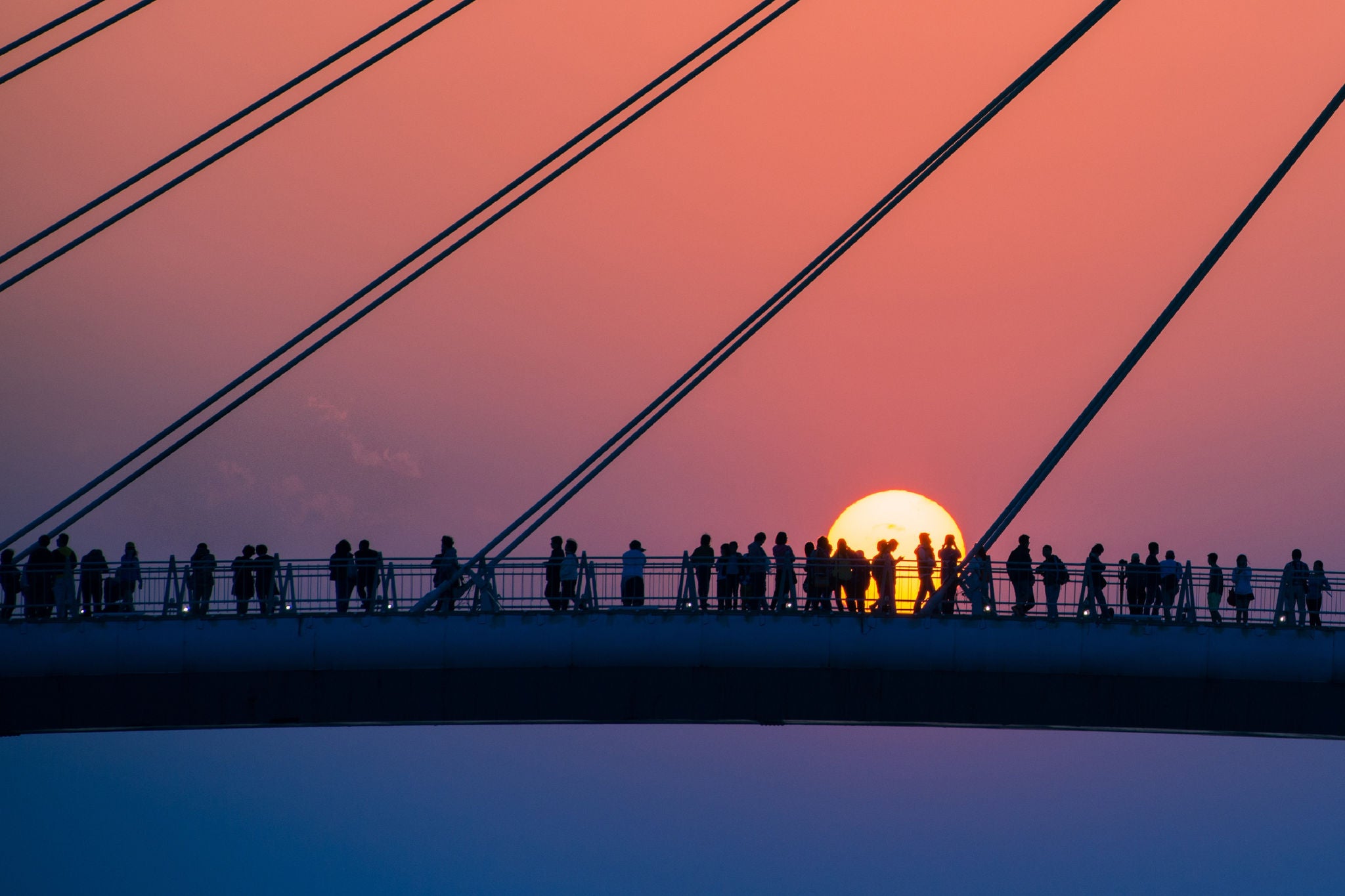Lover Bridge of Tamsui in New Taipei City